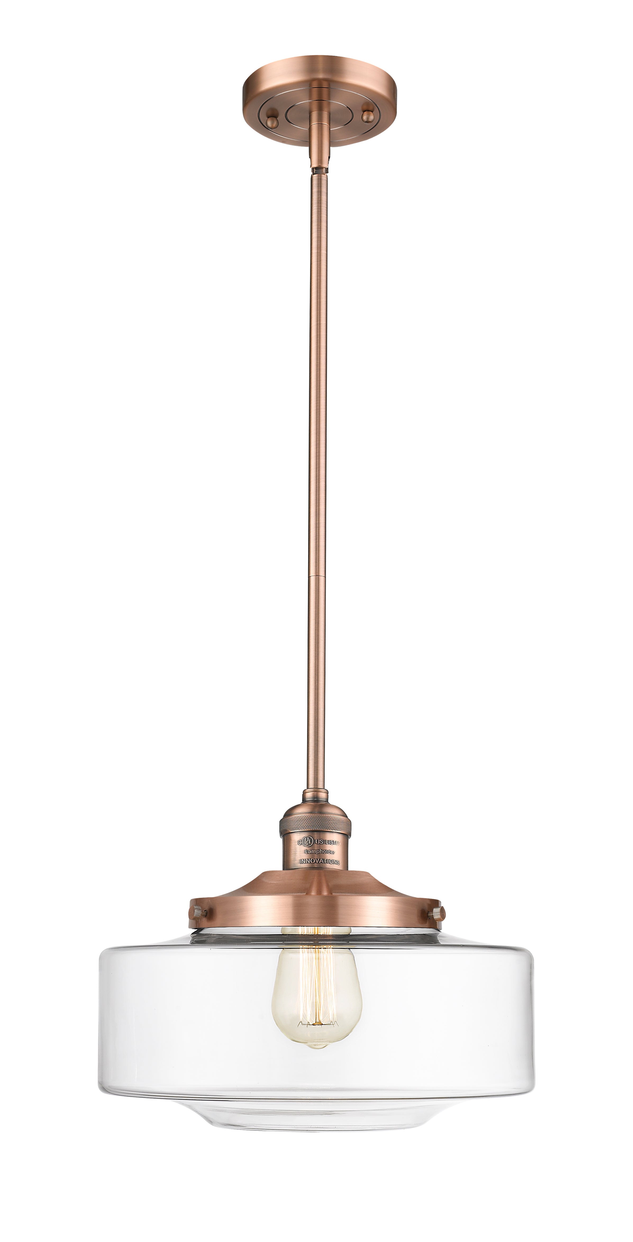 Franklin Restoration Mini Pendant Brass Finish