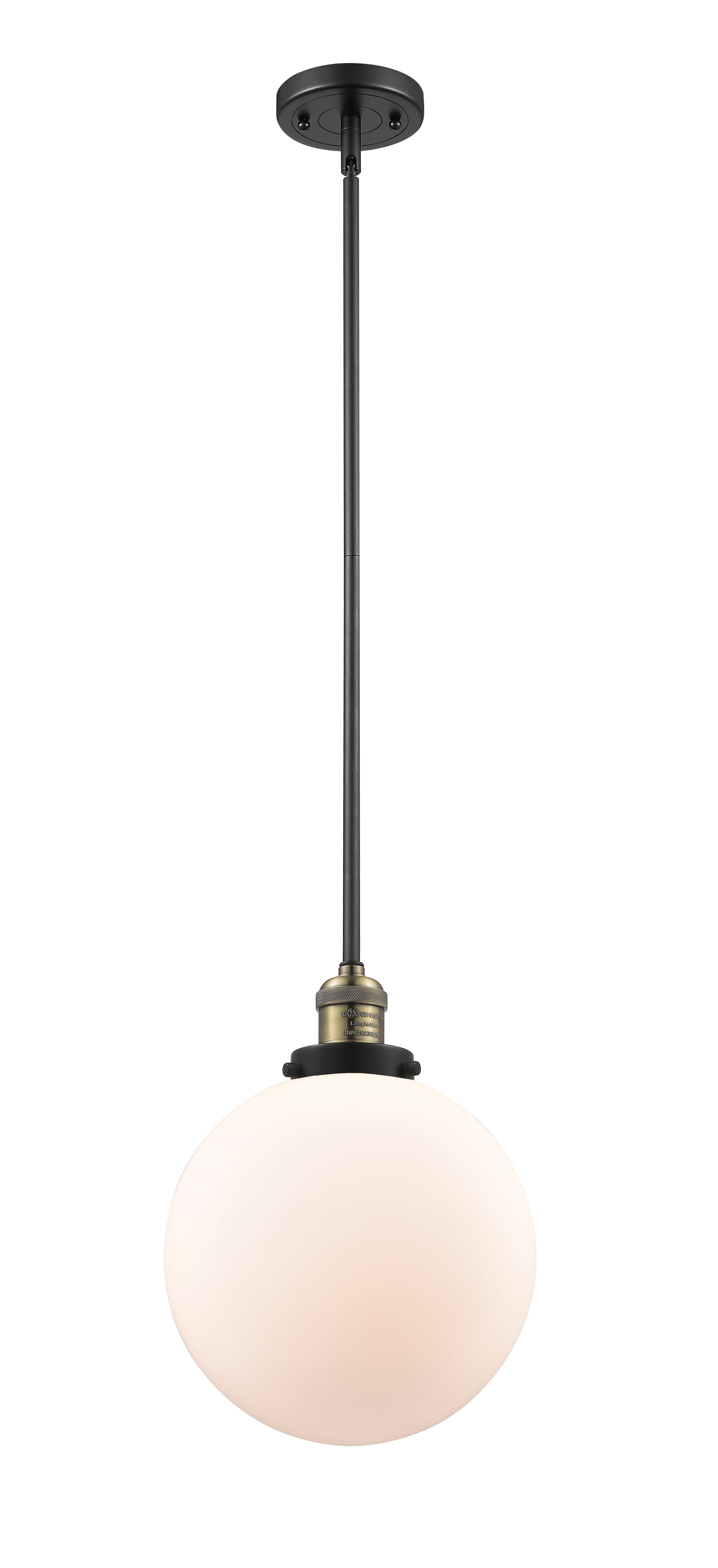 Franklin Restoration Mini Pendant Brass Glass