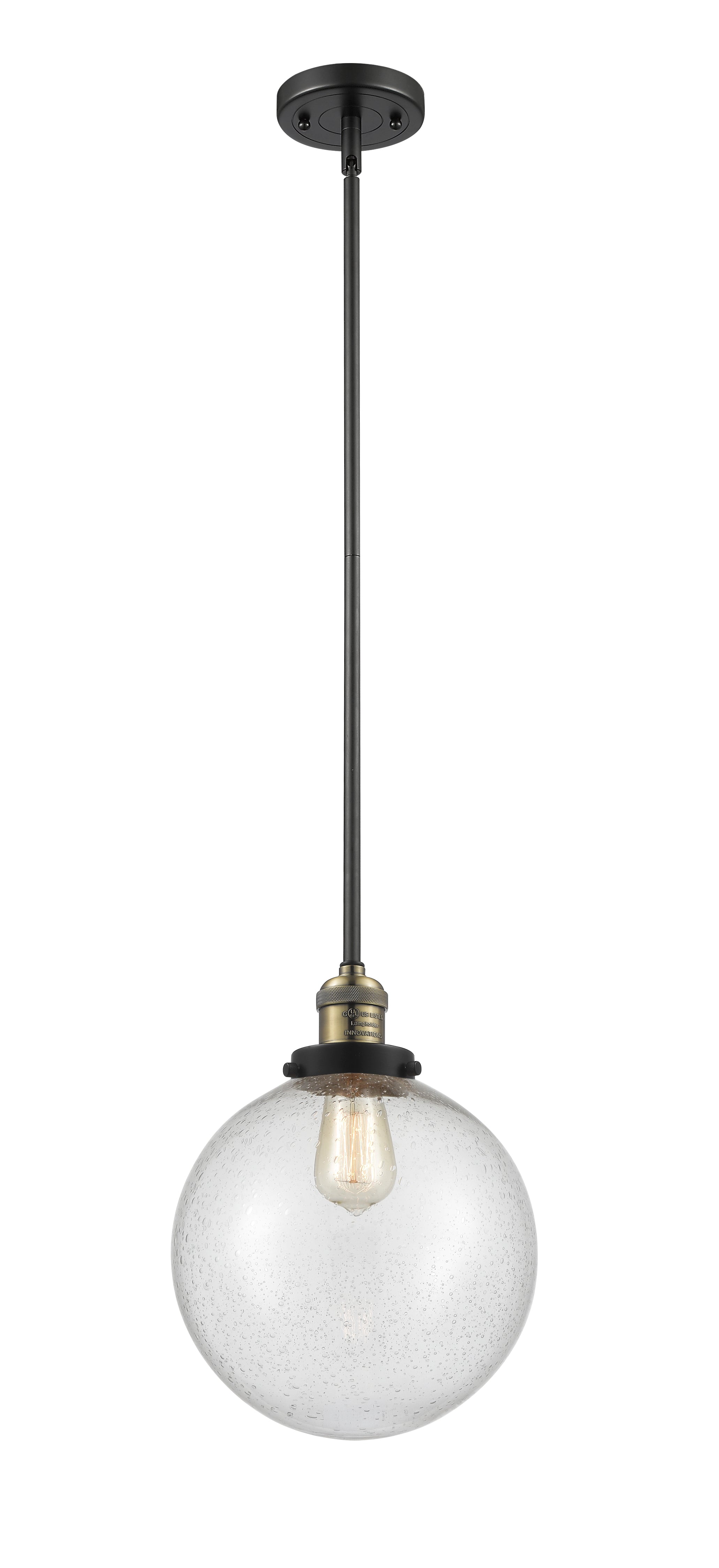 Franklin Restoration Mini Pendant Brass Glass