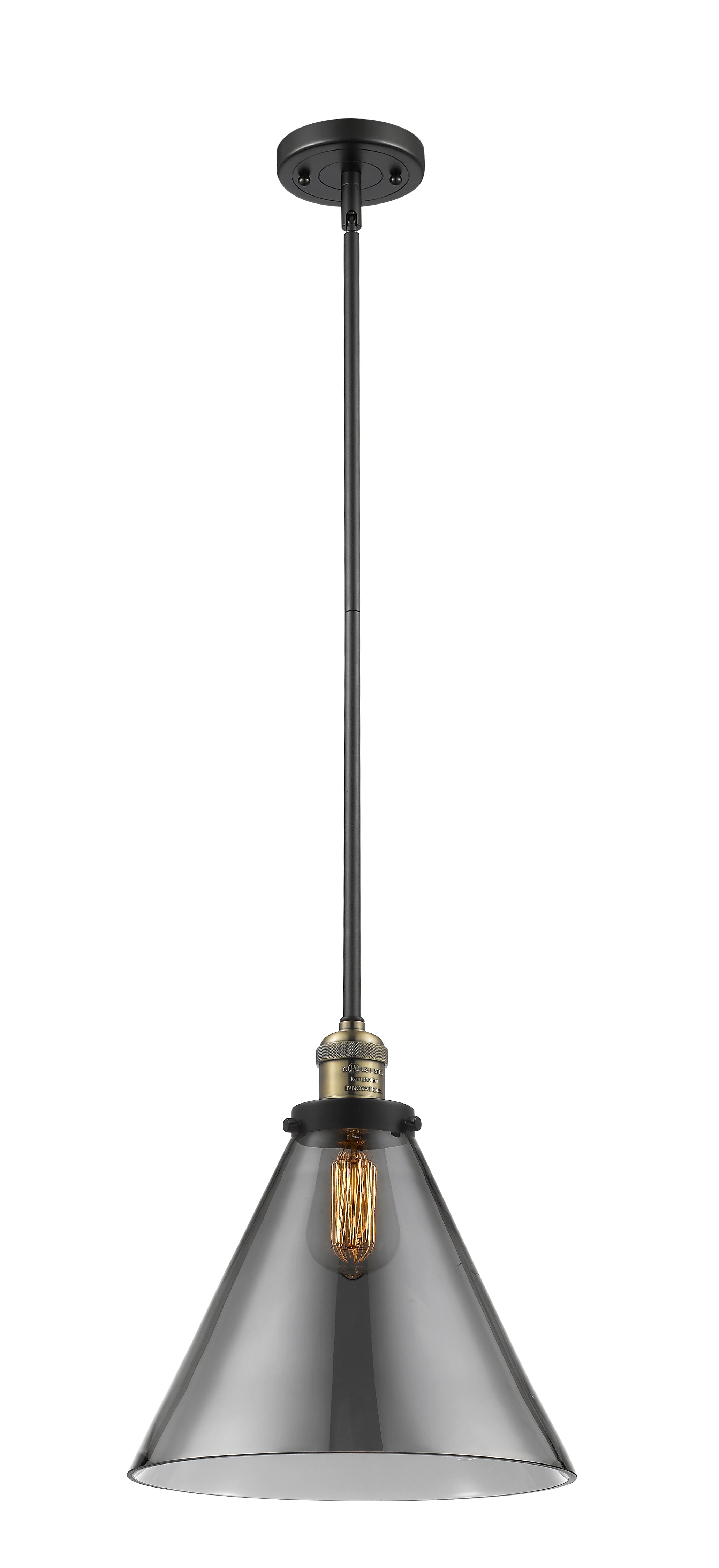 Franklin Restoration Mini Pendant Brass Glass