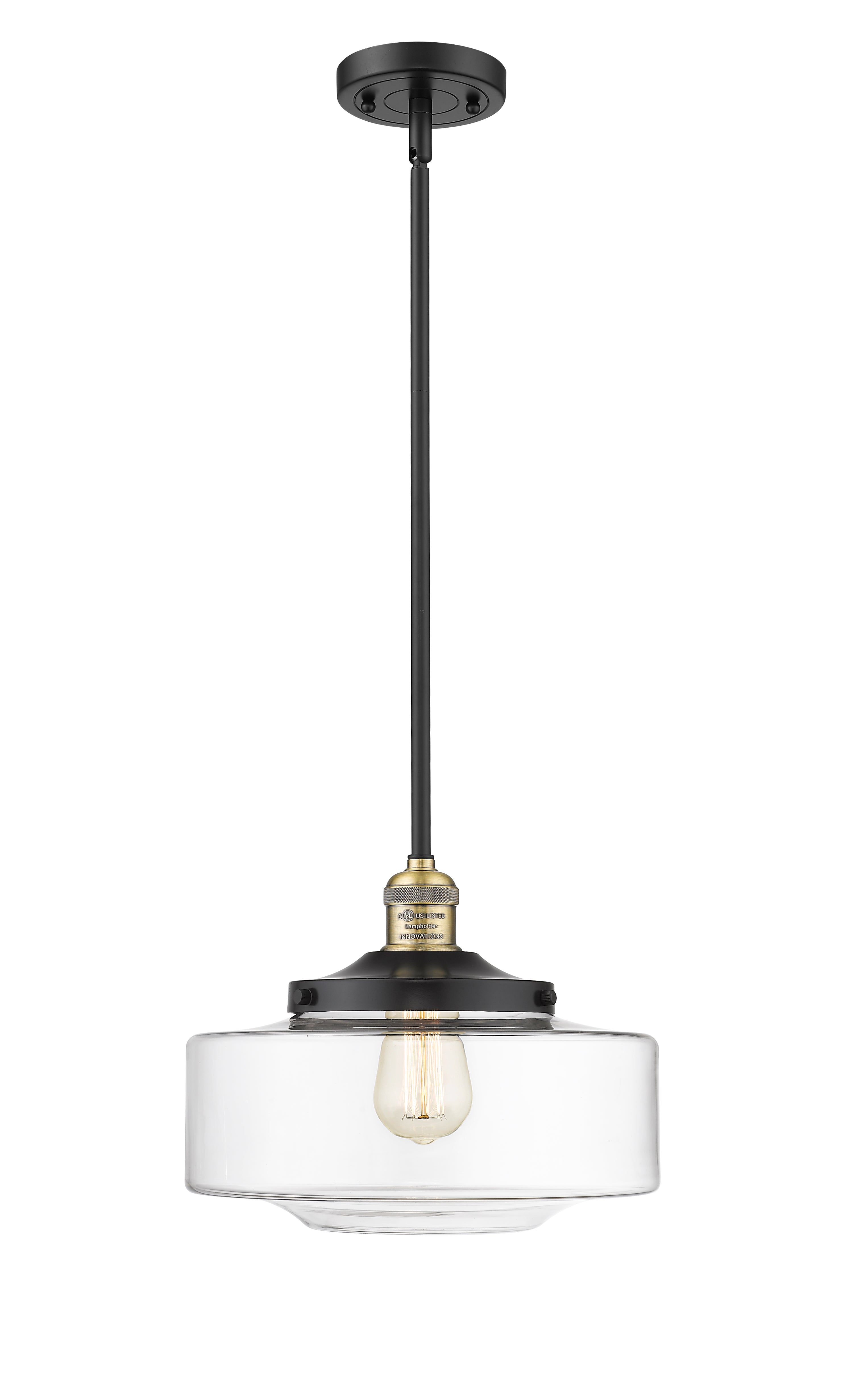 Franklin Restoration Mini Pendant Brass Finish