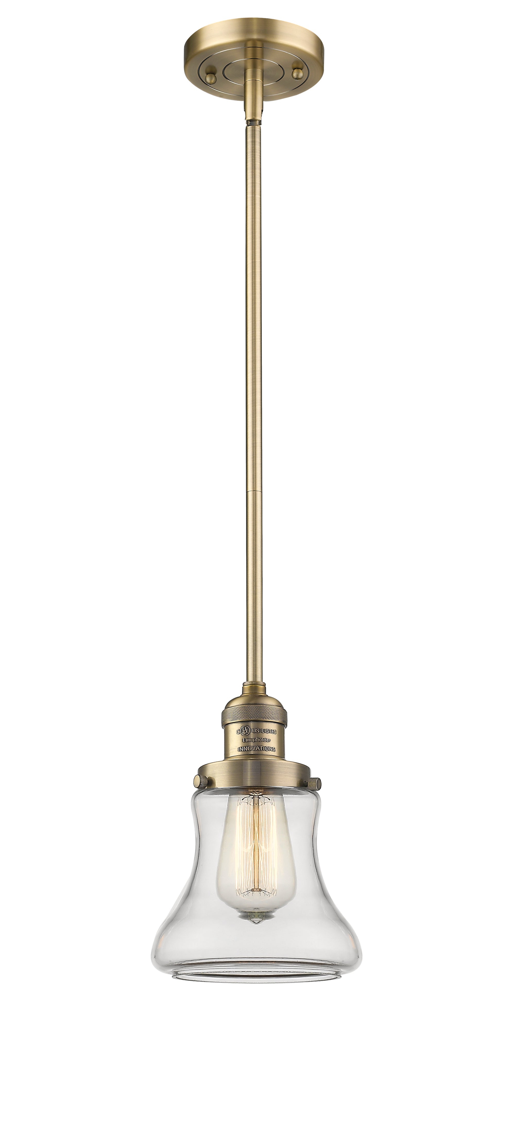 Franklin Restoration Mini Pendant Antique Brass