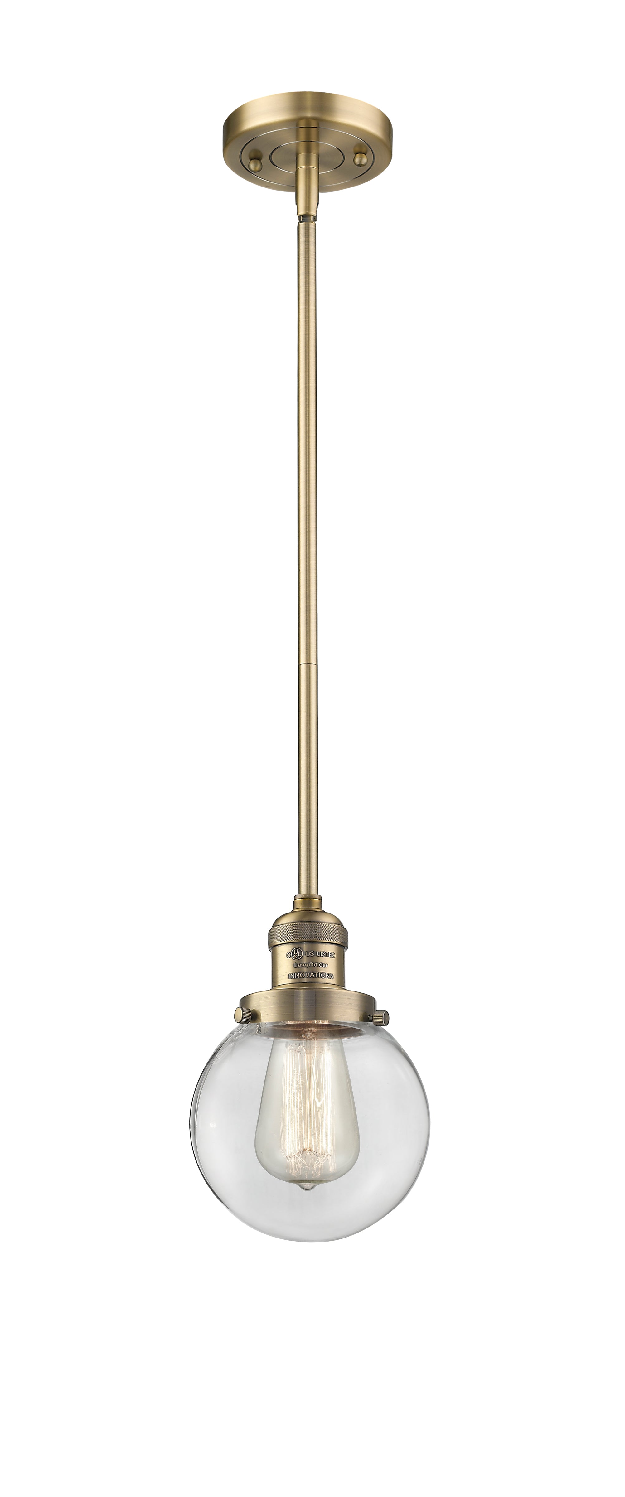 Franklin Restoration Mini Pendant Antique Brass
