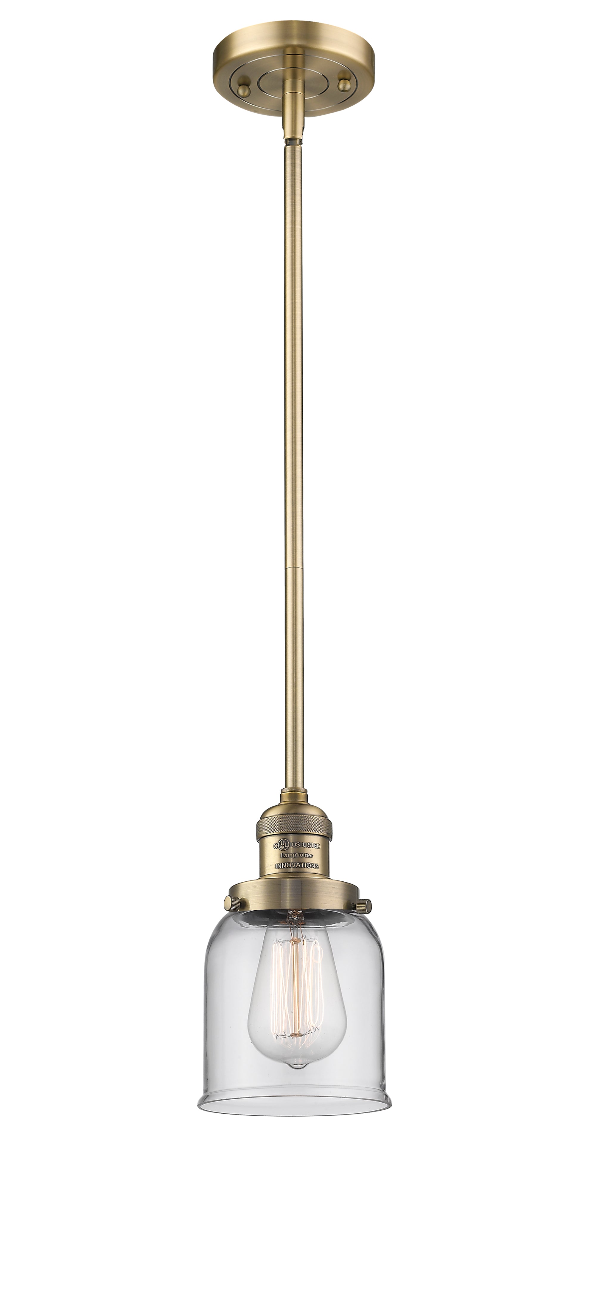 Franklin Restoration Brass Mini Pendant