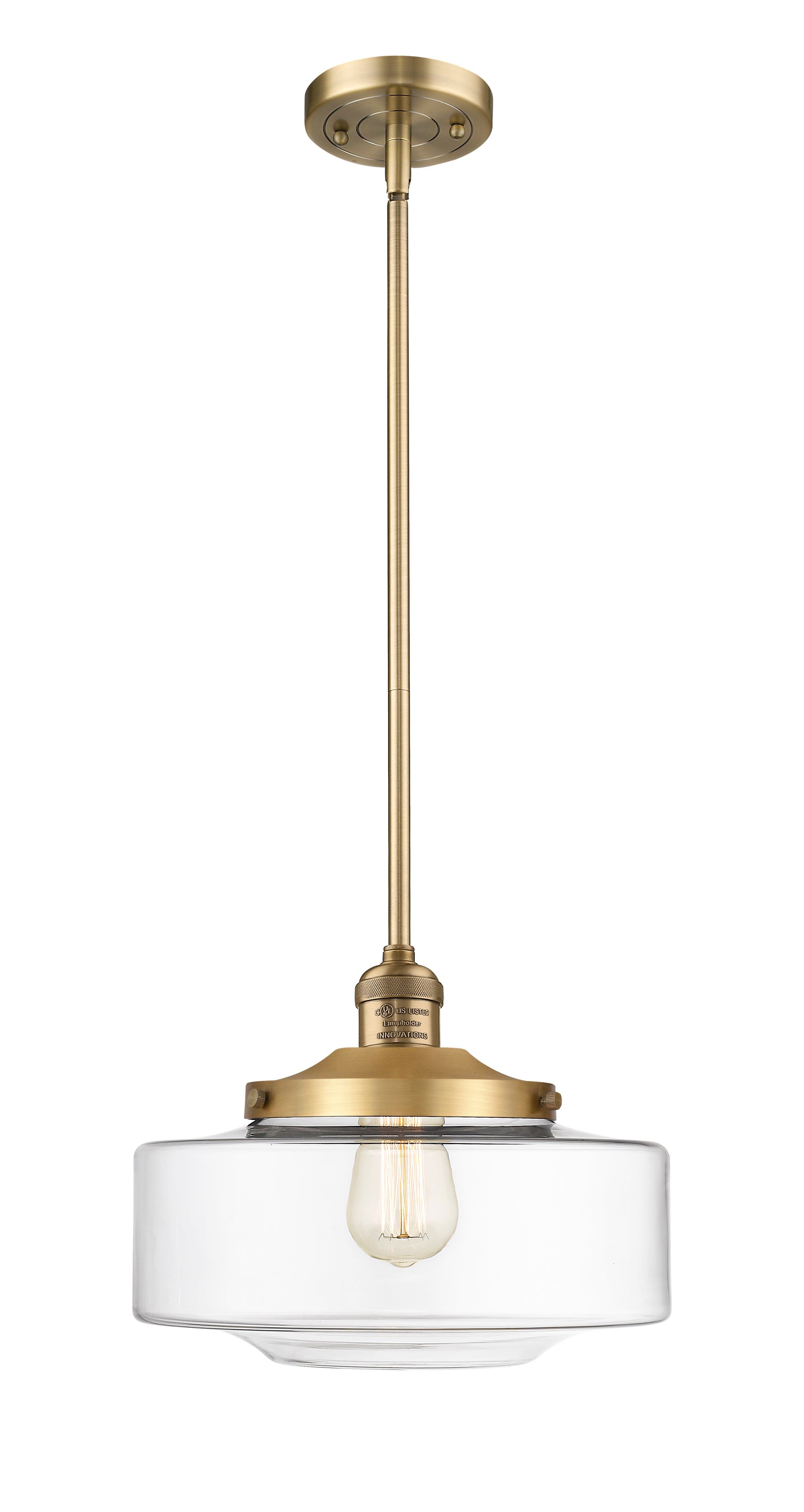 Franklin Restoration Mini Pendant Brass Finish