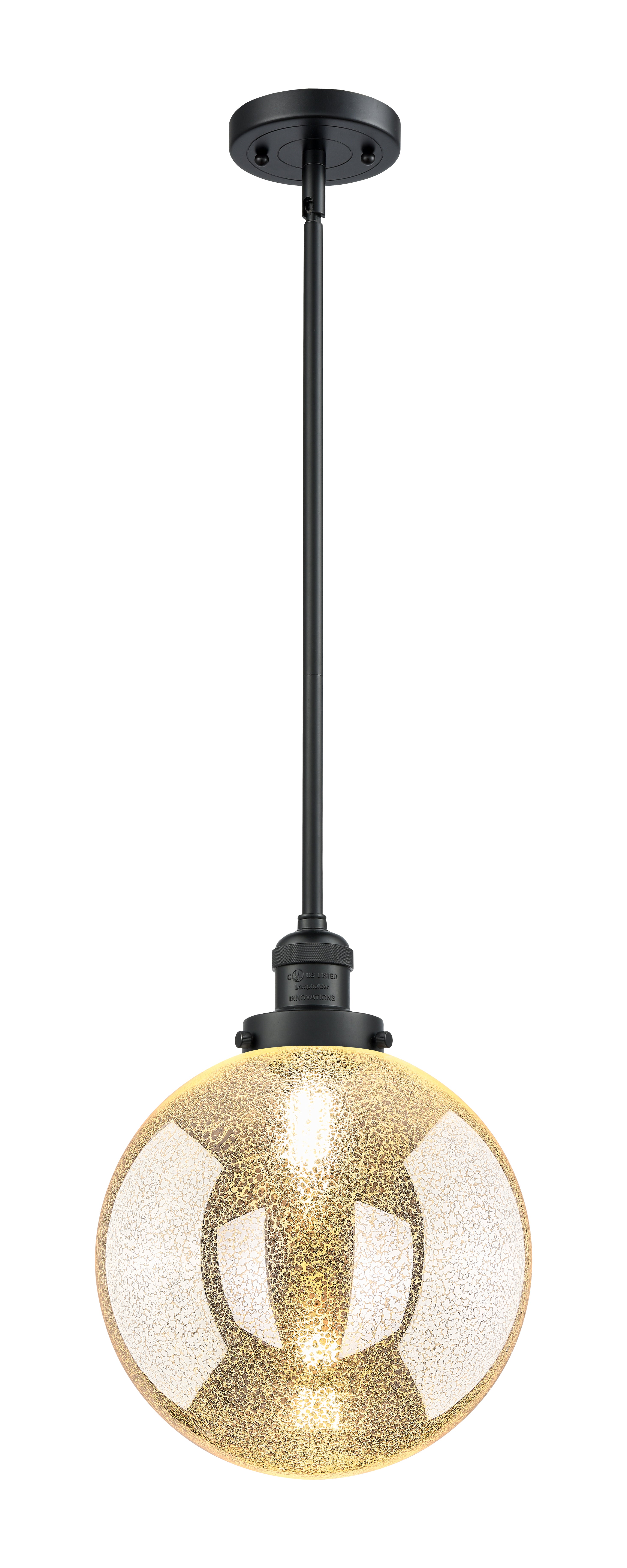 Franklin Restoration Mini Pendant Brass Glass