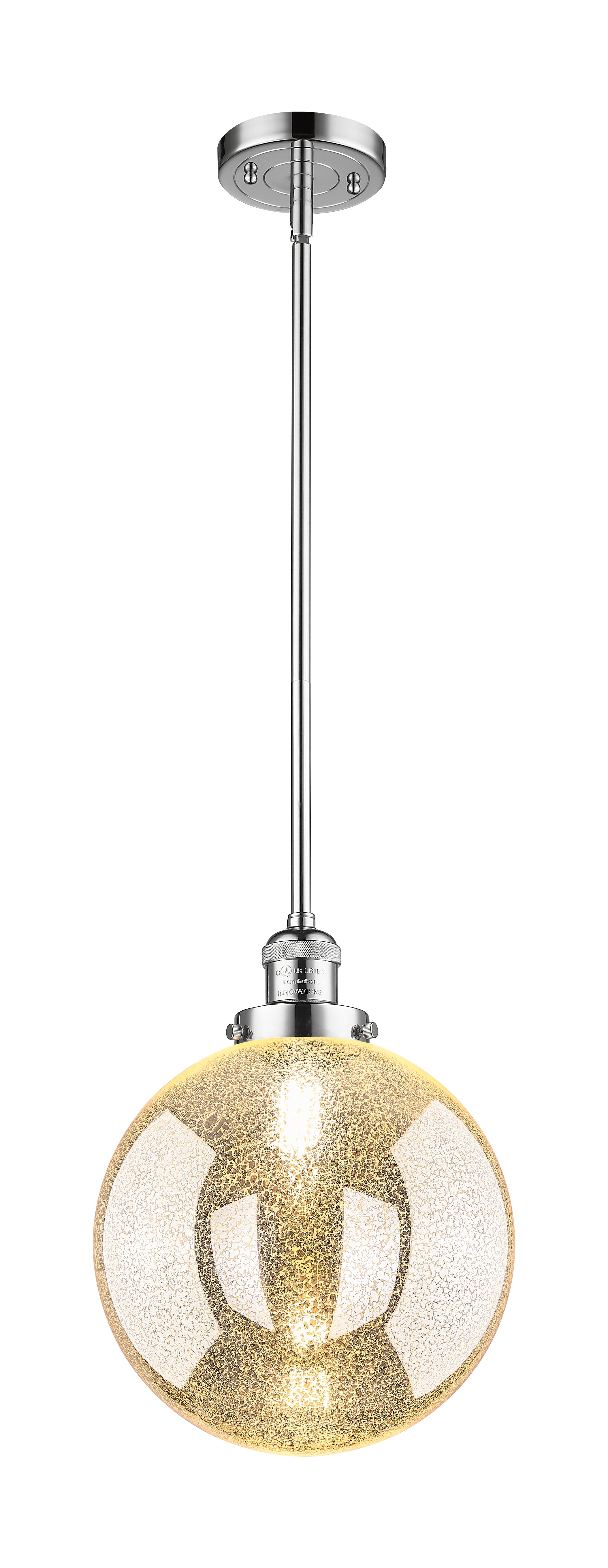 Franklin Restoration Mini Pendant Brass Glass