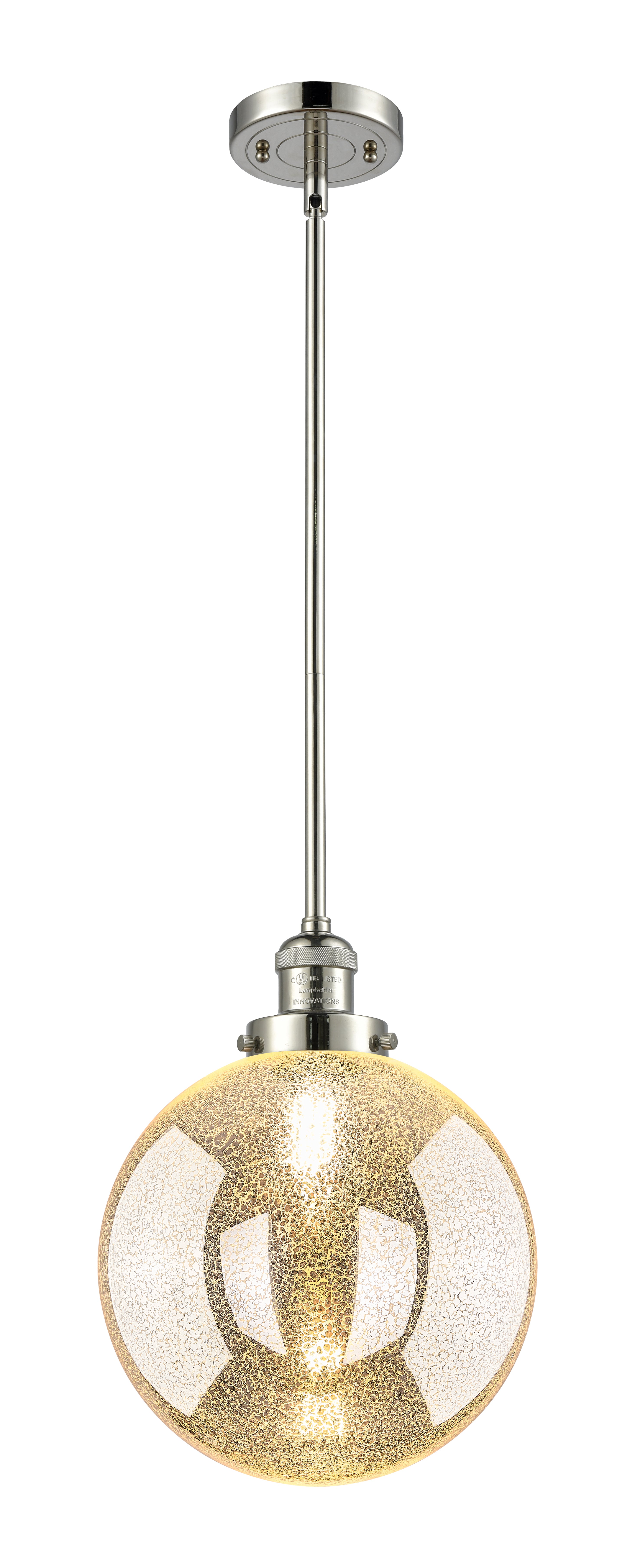 Franklin Restoration Mini Pendant Brass Glass