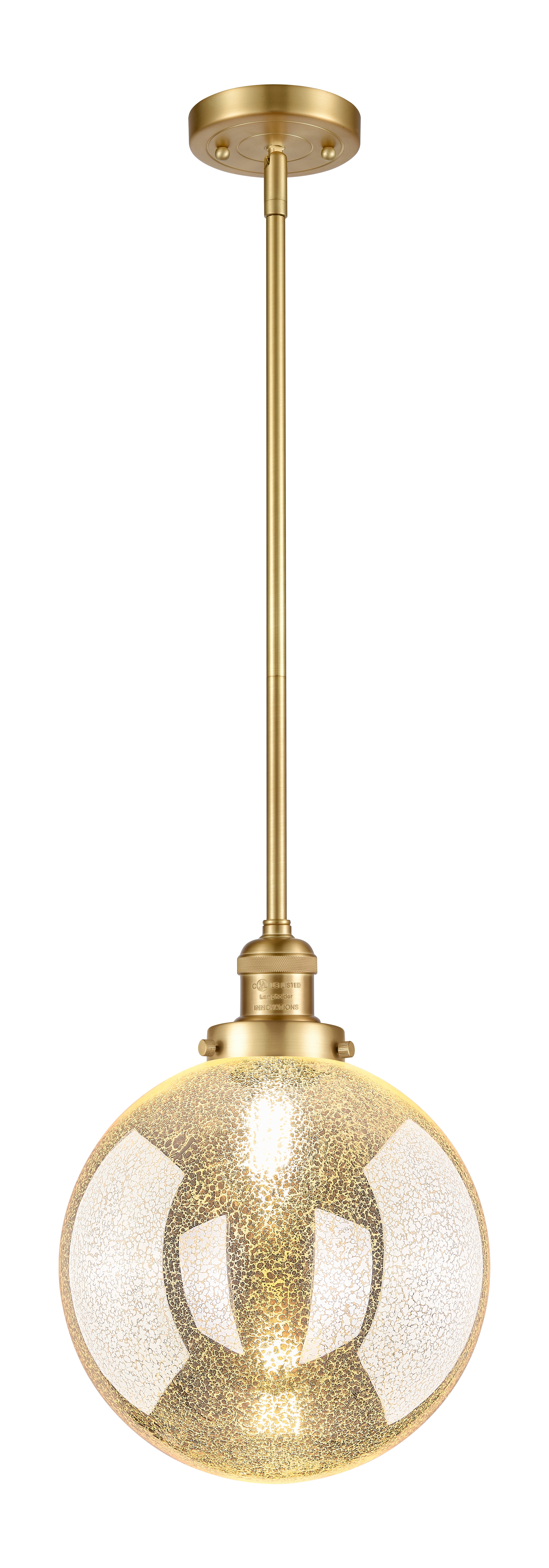 Franklin Restoration Mini Pendant Brass Glass