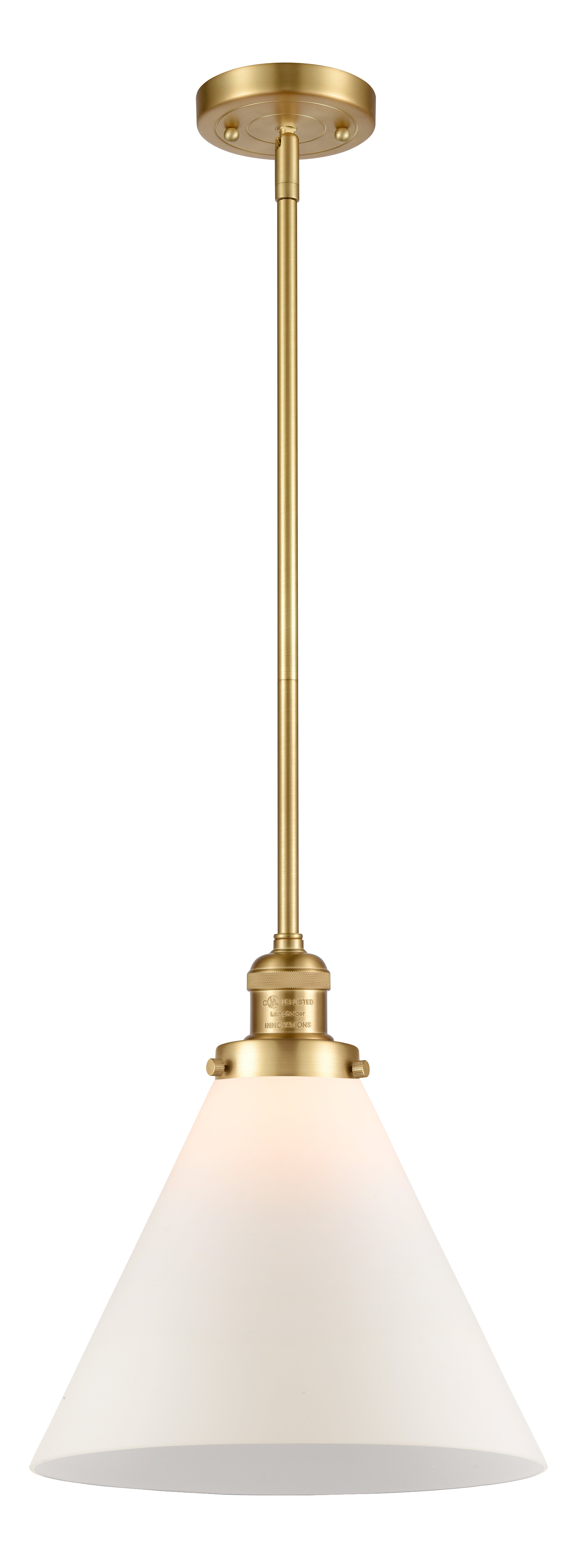 Franklin Restoration Mini Pendant Brass Glass