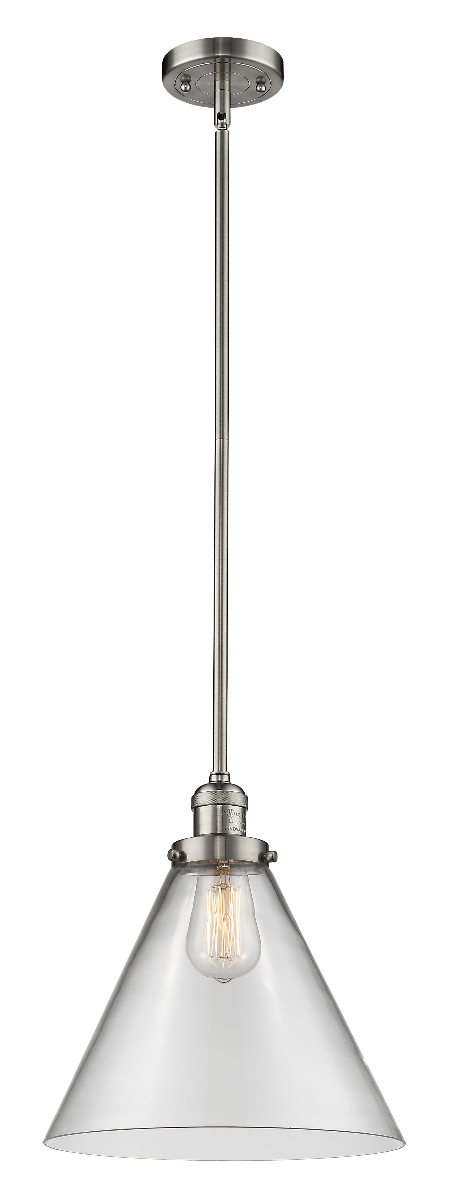 Franklin Restoration Mini Pendant Brass Glass