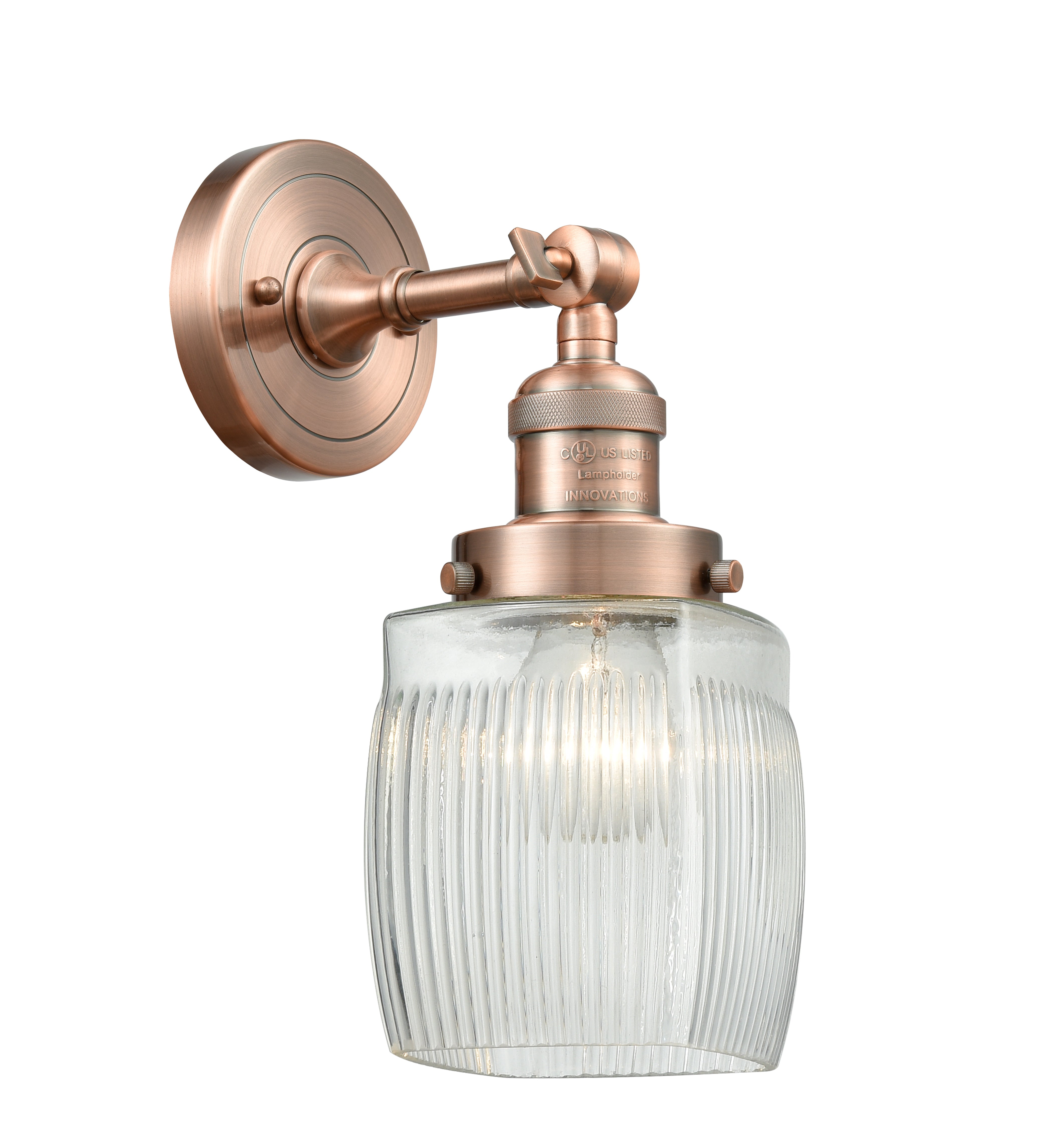 Franklin Restoration Sconce Brass Glass