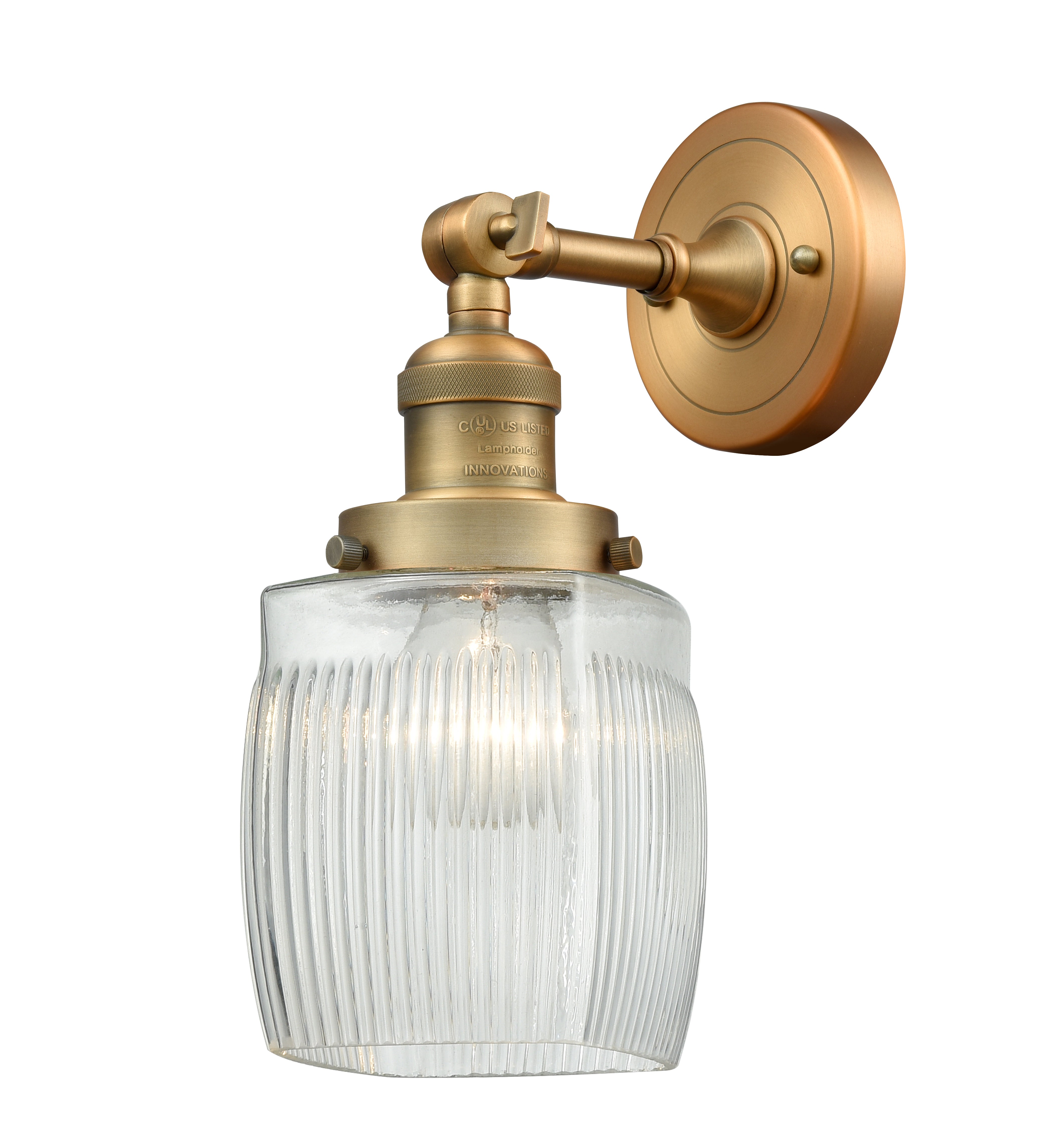 Franklin Restoration Sconce Brass Glass