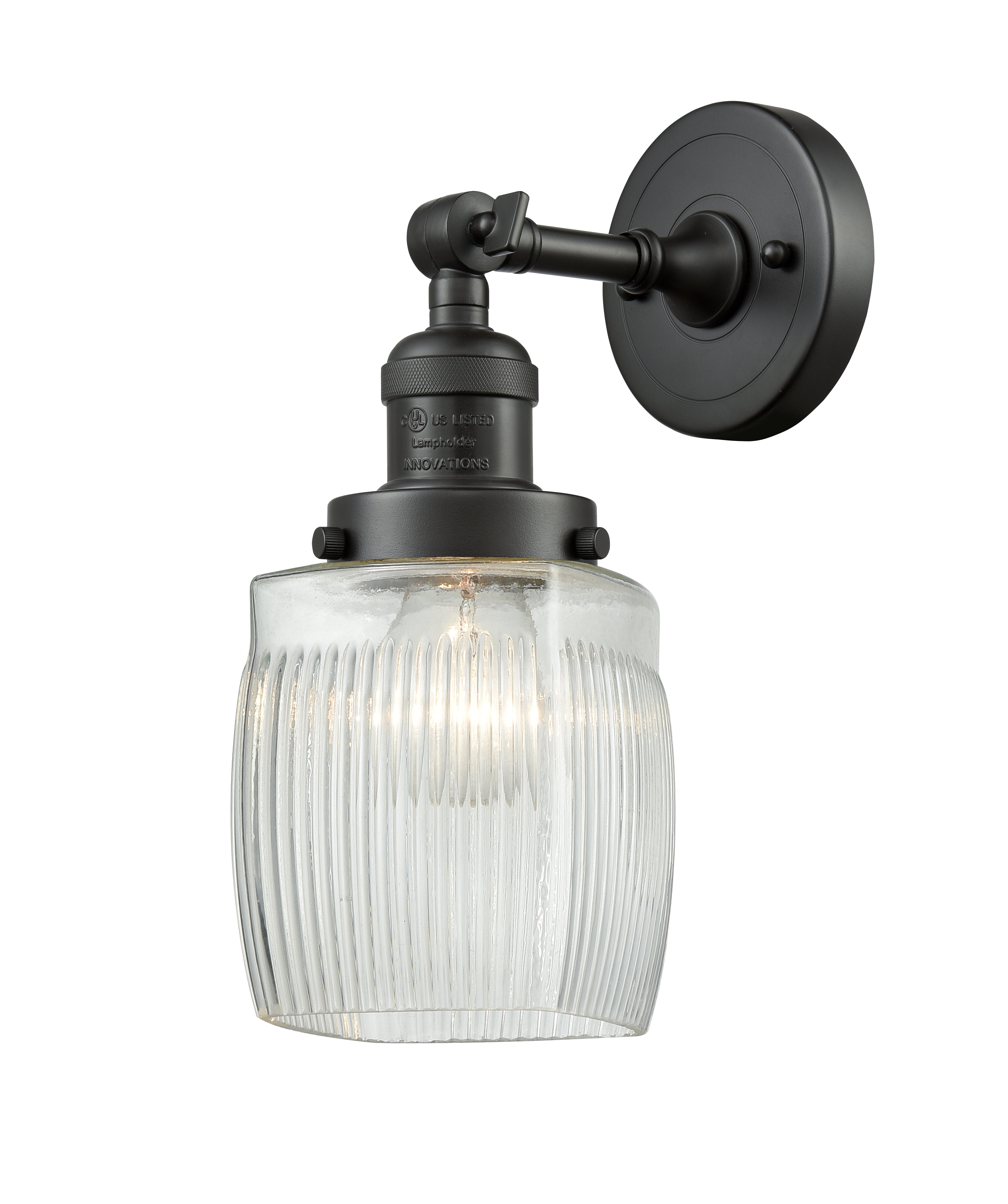 Franklin Restoration Sconce Brass Glass