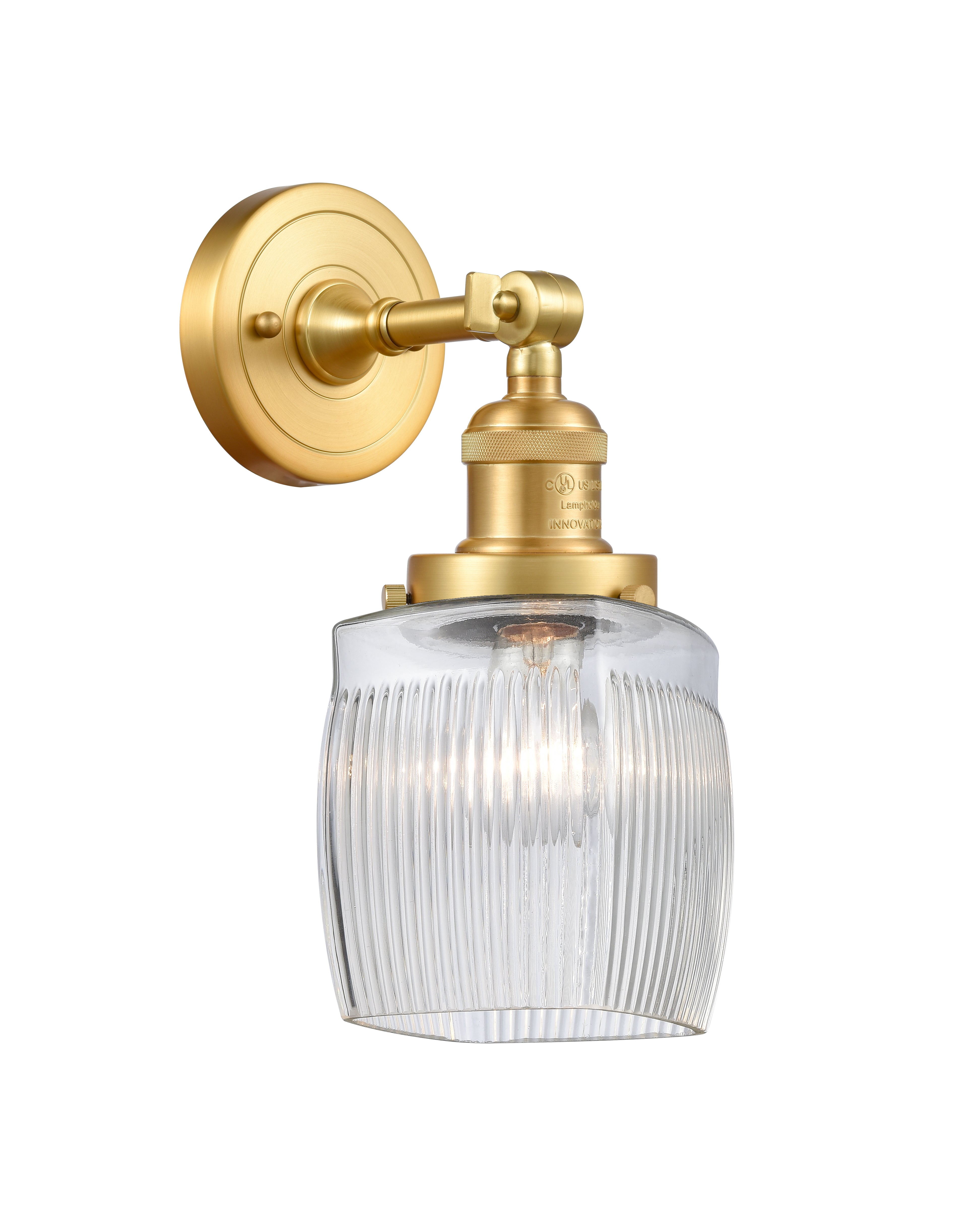 Franklin Restoration Sconce Brass Glass