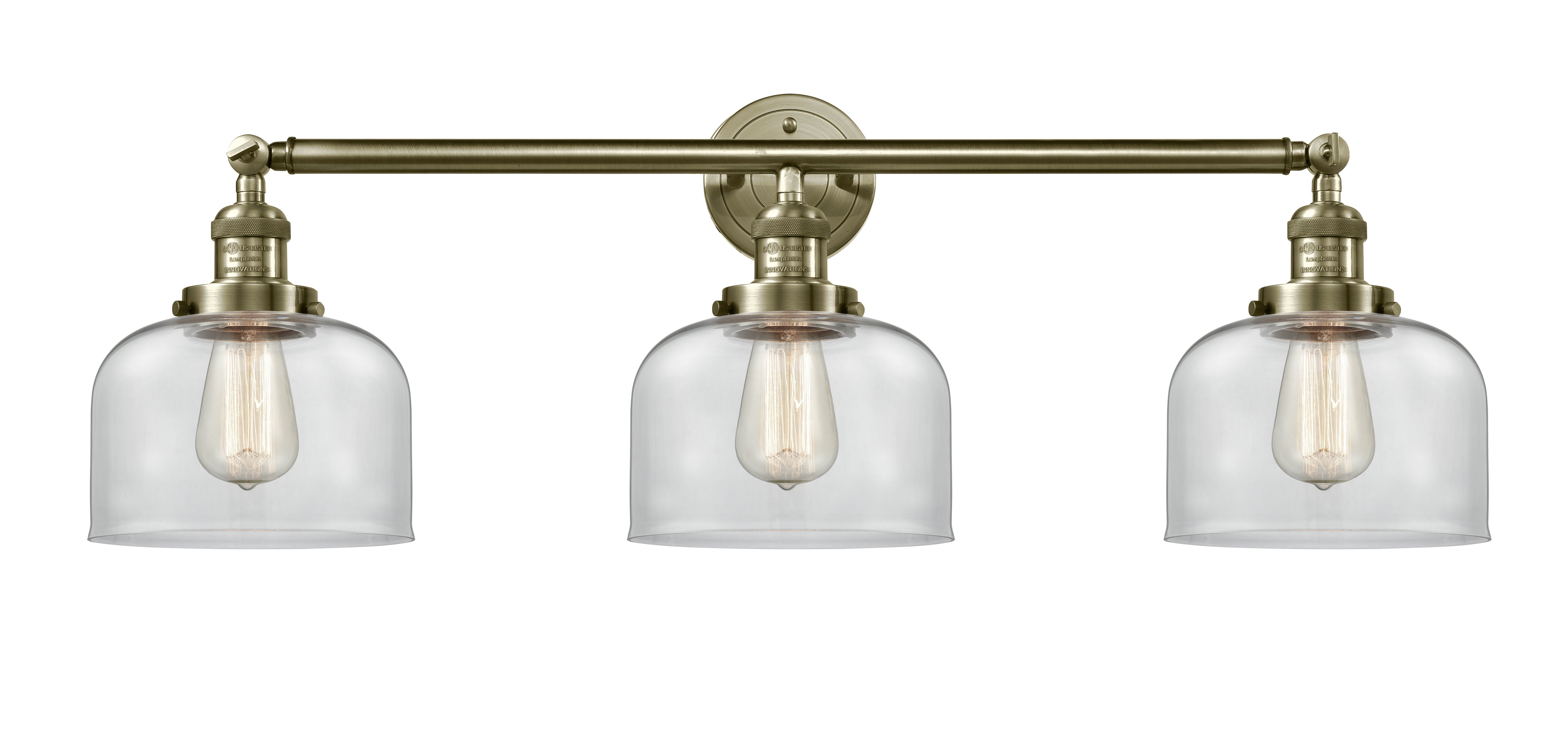Franklin Restoration Light Brass Glass Steel