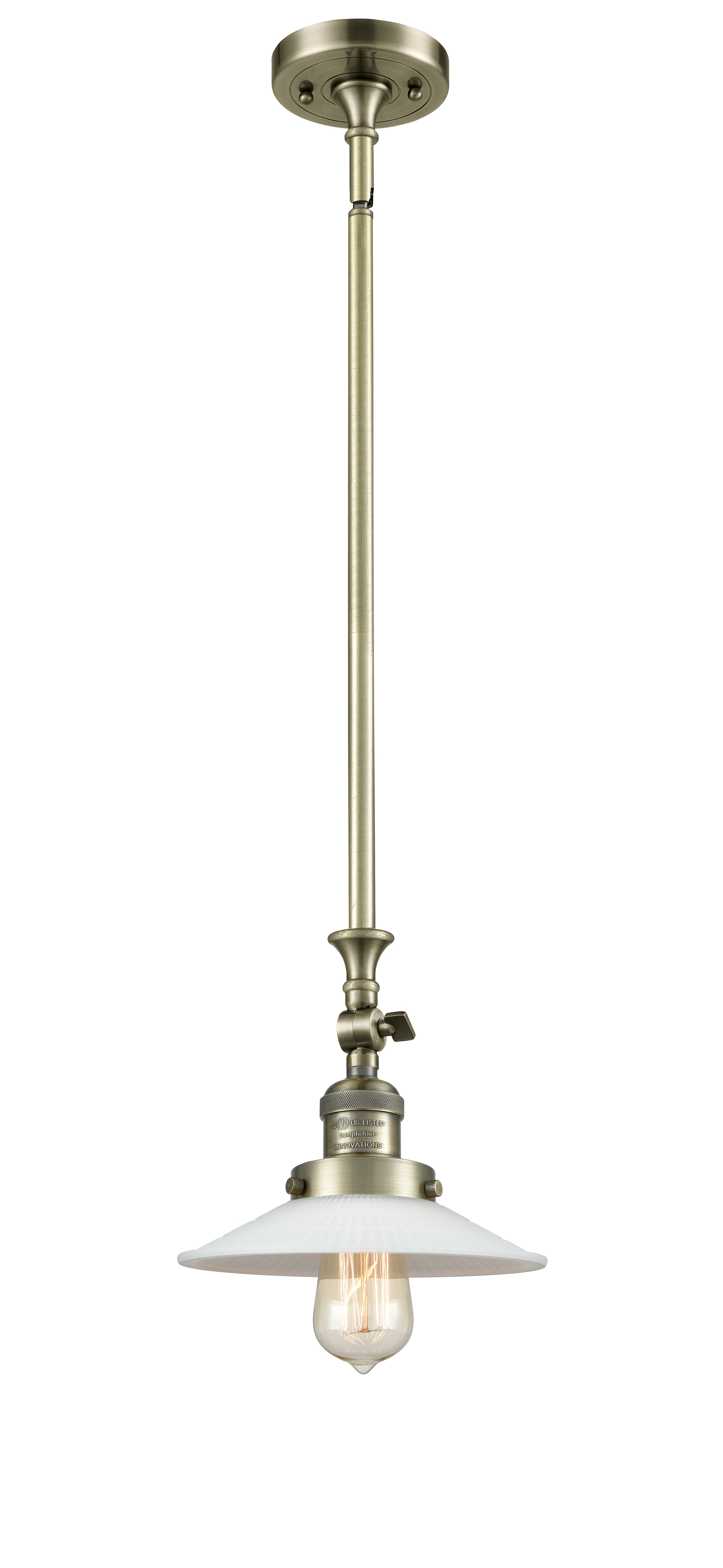 Franklin Restoration Mini Pendant Brass Glass