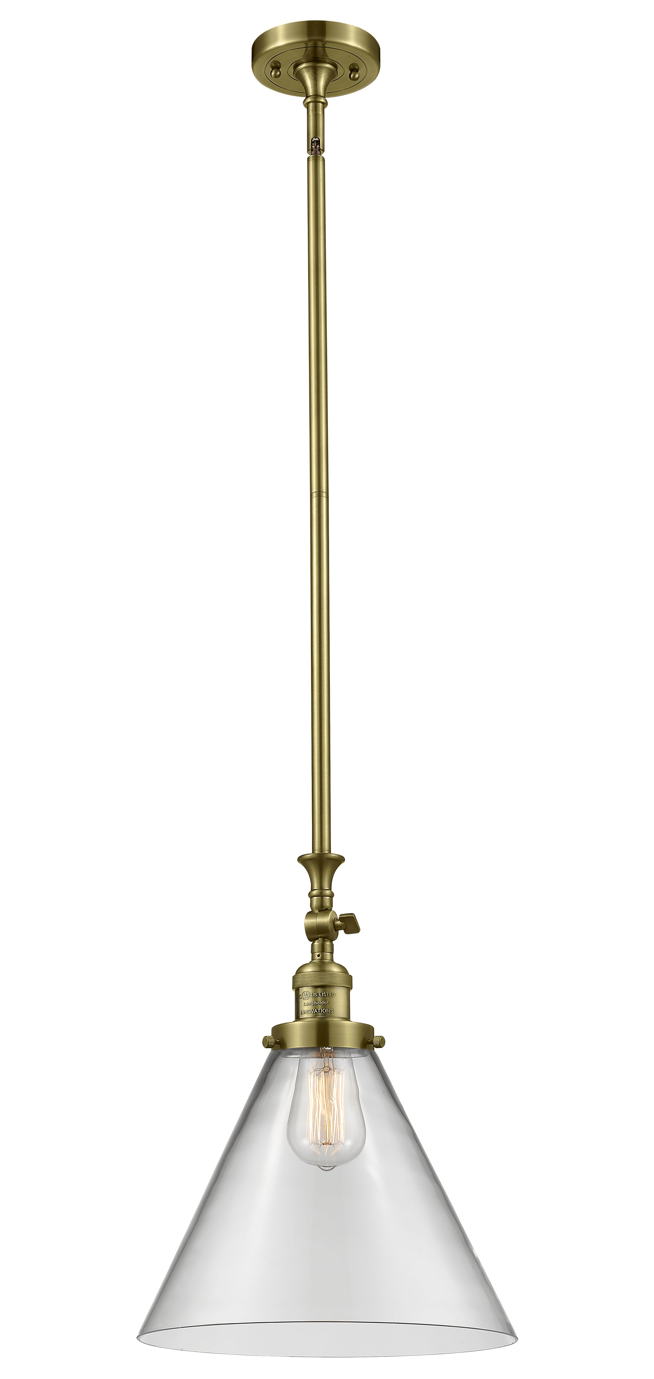 Franklin Restoration Mini Pendant Antique Brass