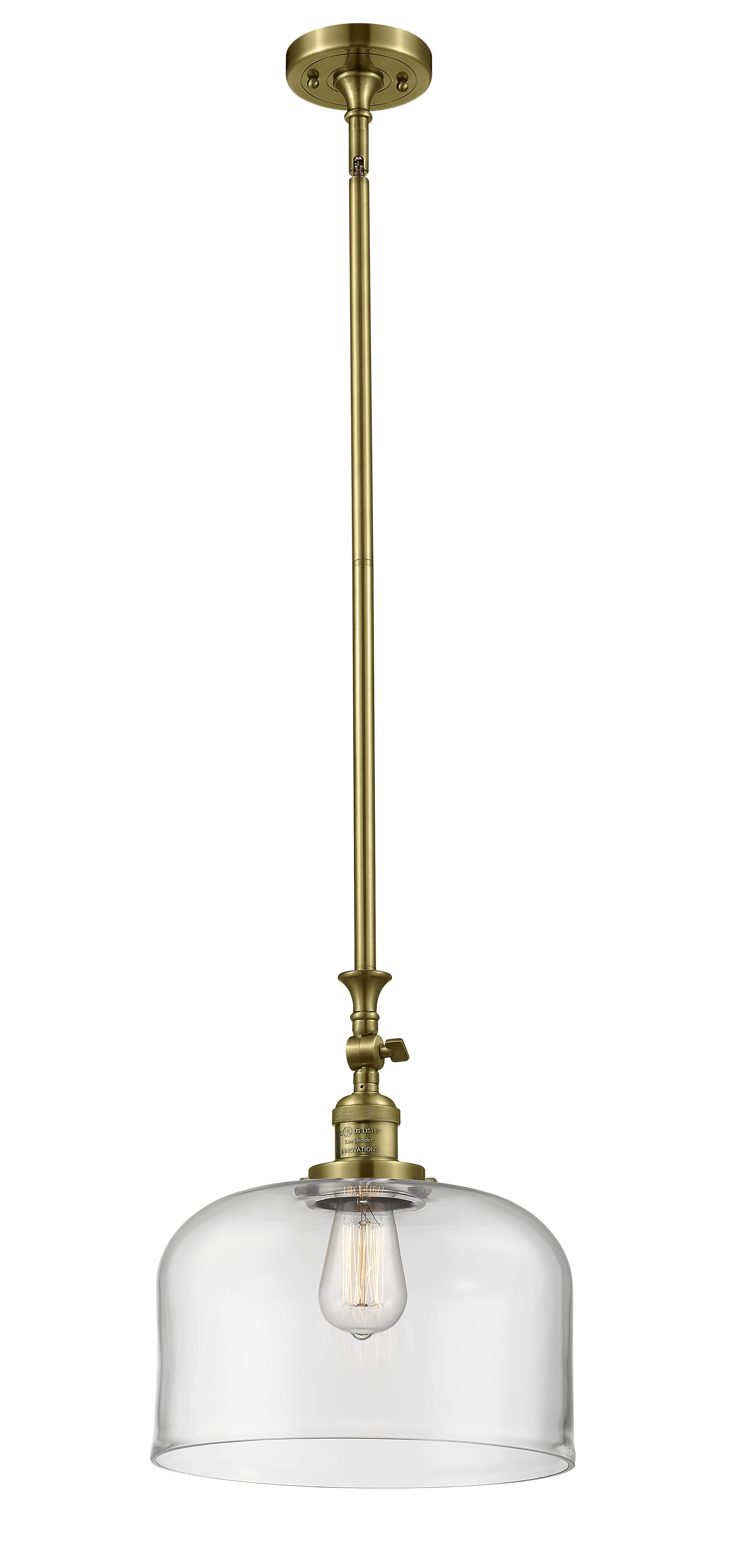 Franklin Restoration Mini Pendant Antique Brass