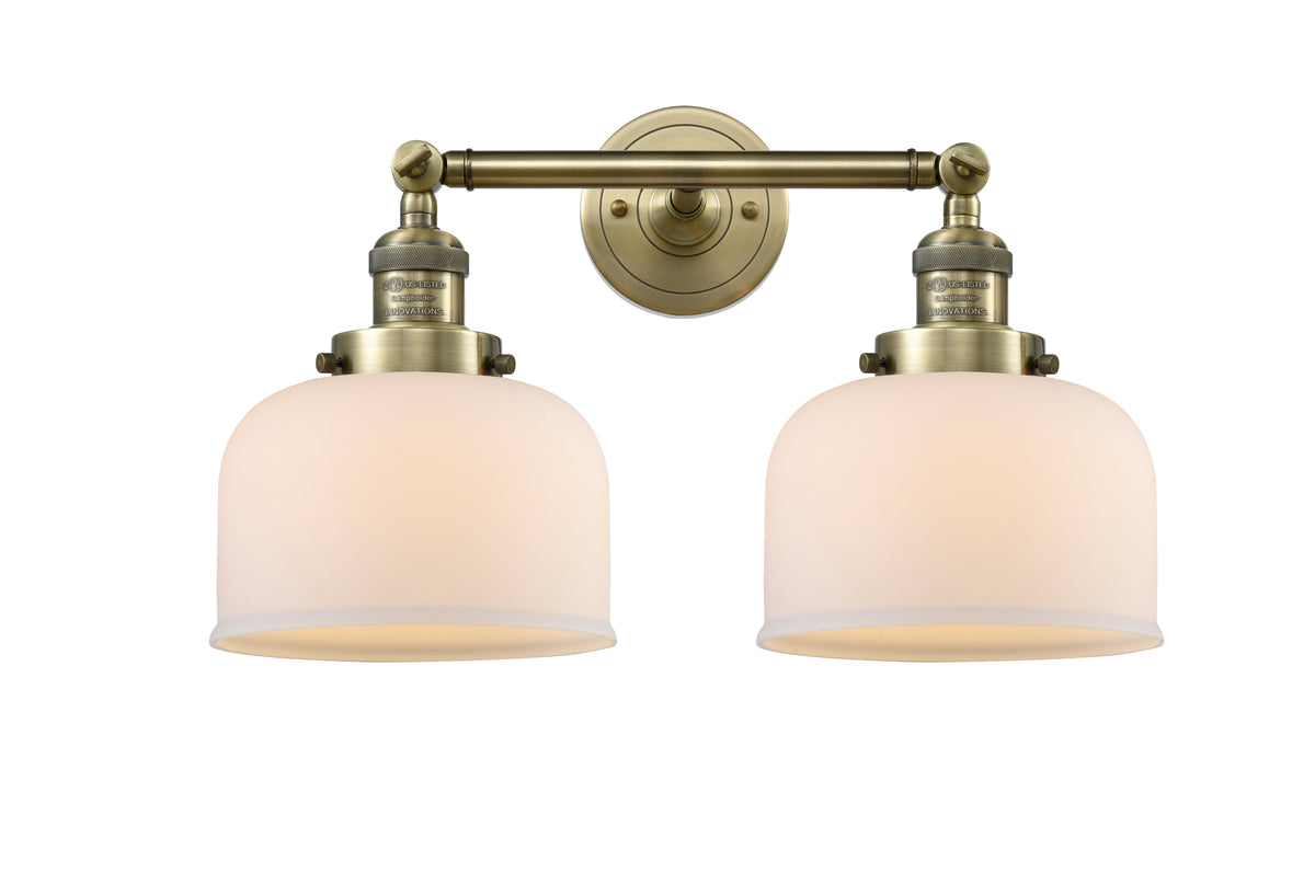Bell 19-Inch 2-Light Bath Vanity Light with LED Bulbs 12-Inch High Dimmable