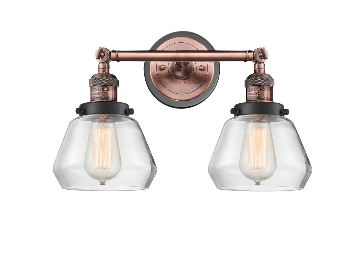 Fulton 17-Inch 2-Light Bath Vanity Light 10.25-Inch Extension