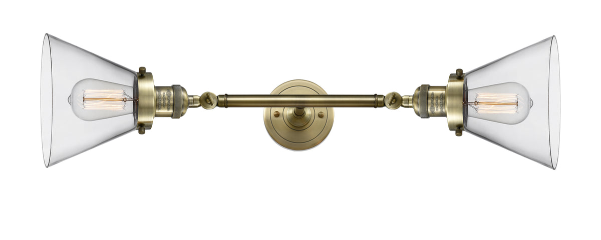Cone 8-Inch 2-Light Bath Vanity Light with LED Bulbs