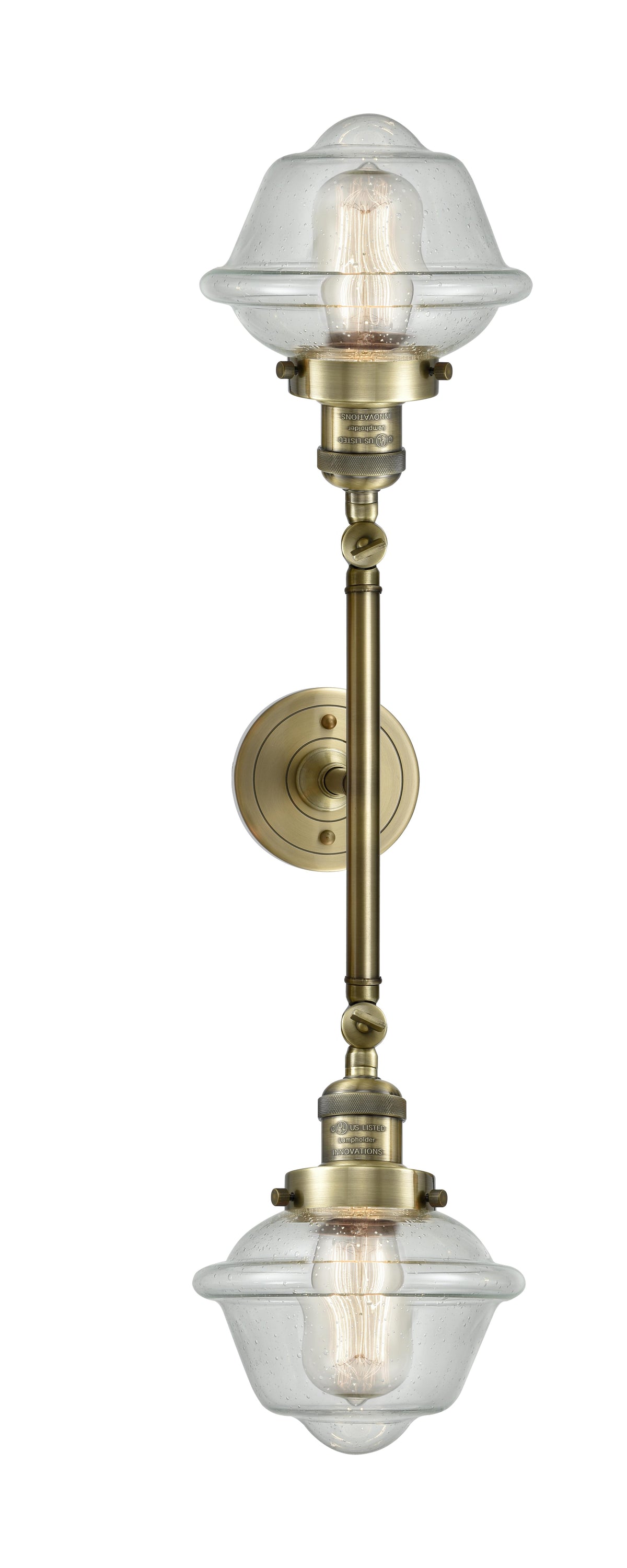 Oxford 8-Inch 2-Light Bath Vanity Light with LED Bulbs