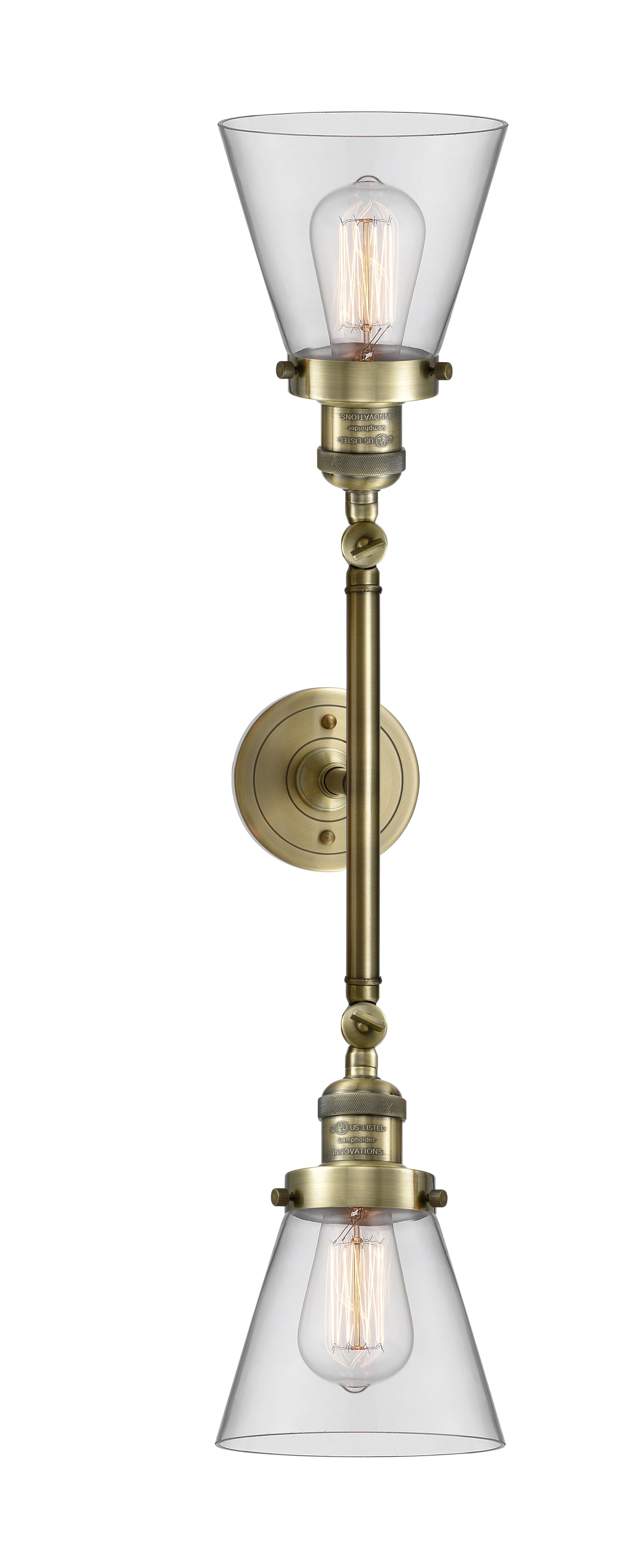 Cone 6-Inch 2-Light Bath Vanity Light with LED Bulbs
