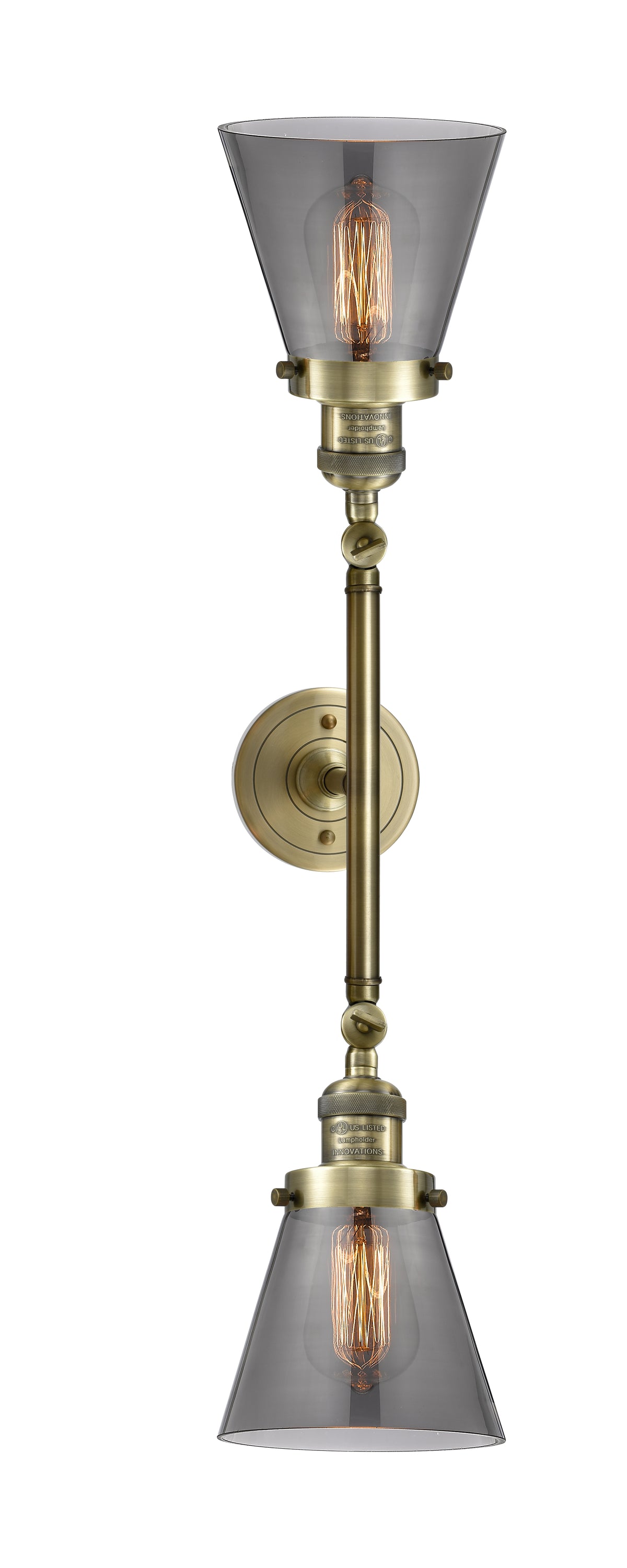 Cone 6-Inch 2-Light Bath Vanity Light with LED Bulbs