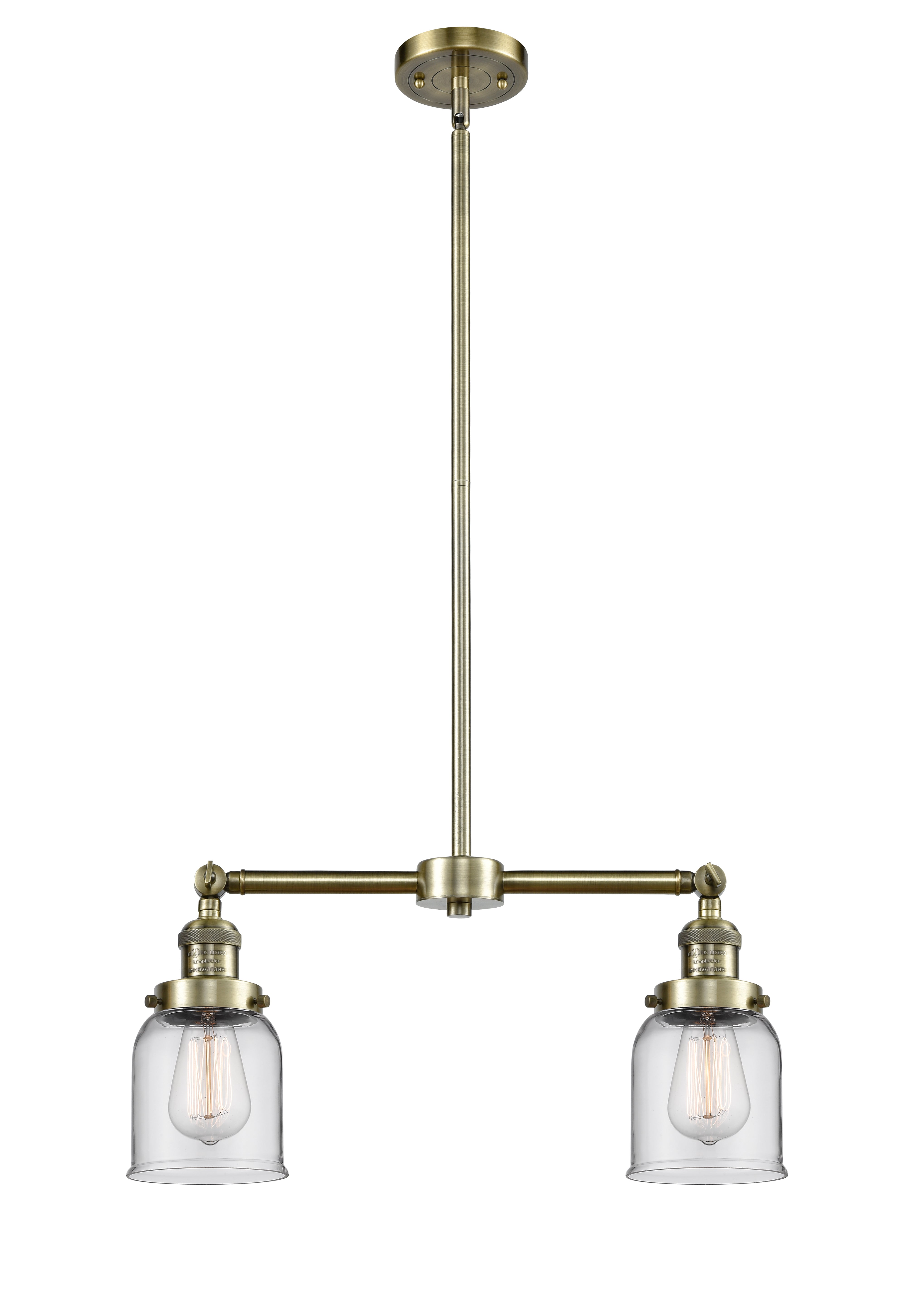 Franklin Restoration Brass Glass Island Light