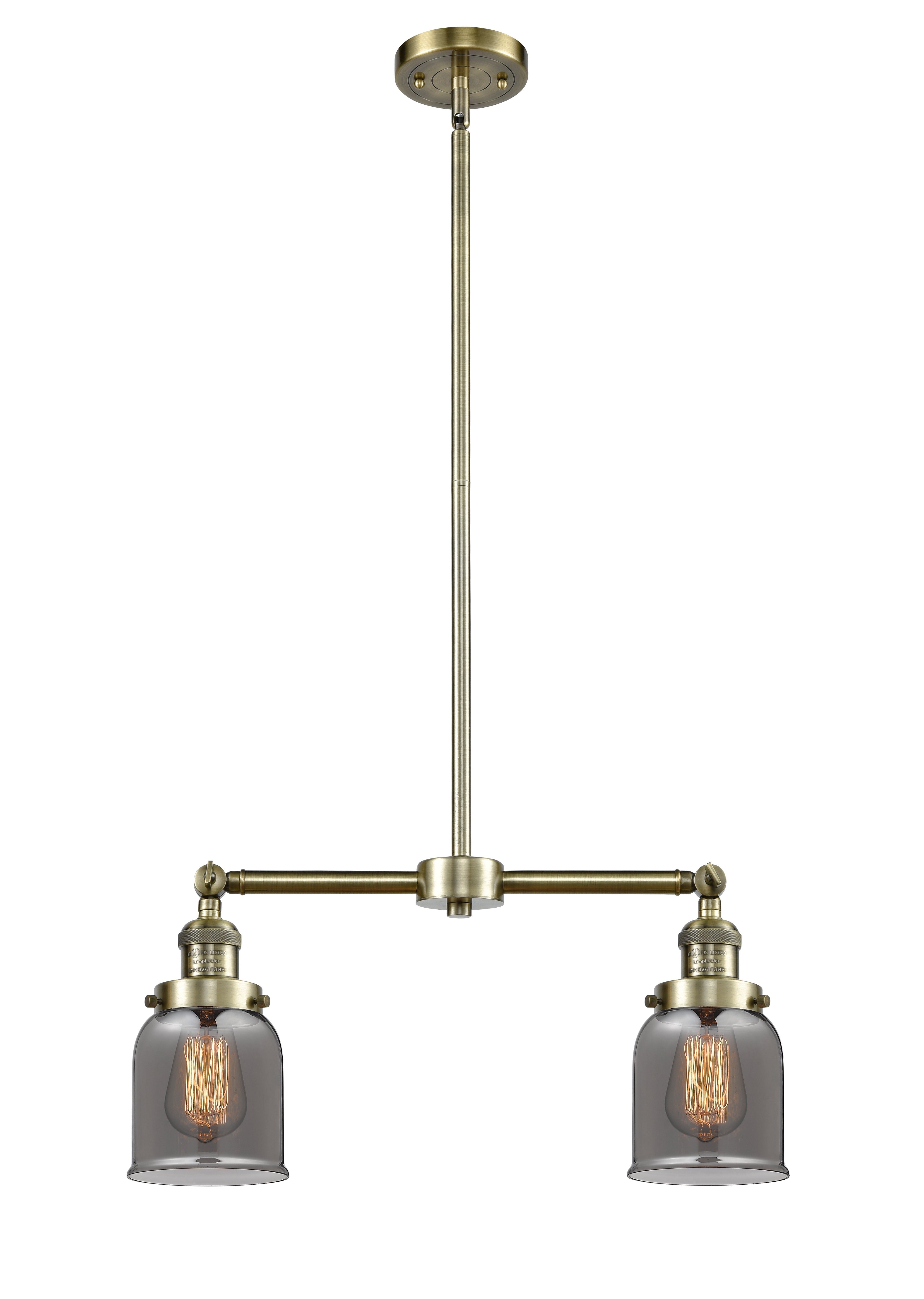 Franklin Restoration Brass Glass Island Light