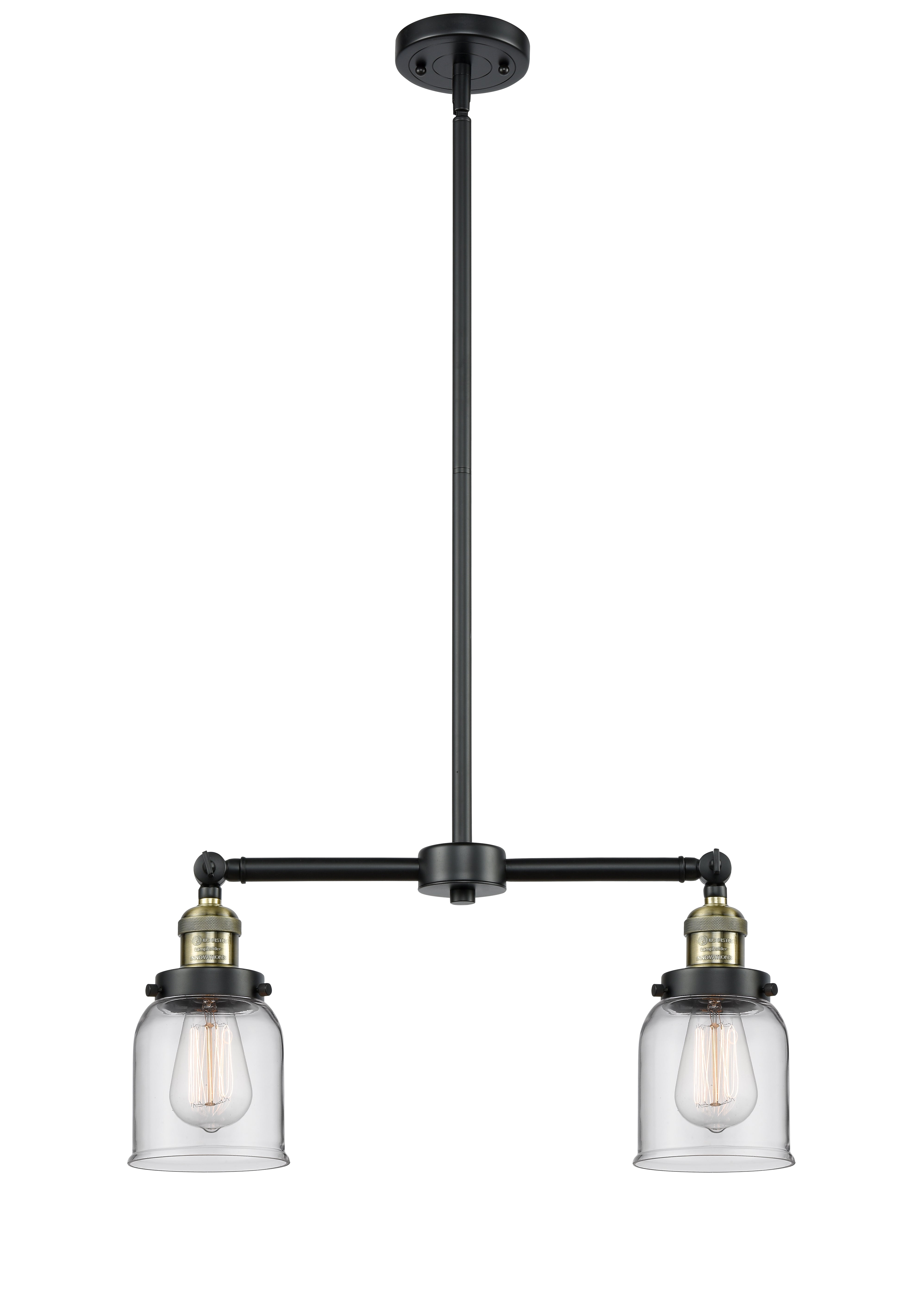 Franklin Restoration Brass Glass Island Light