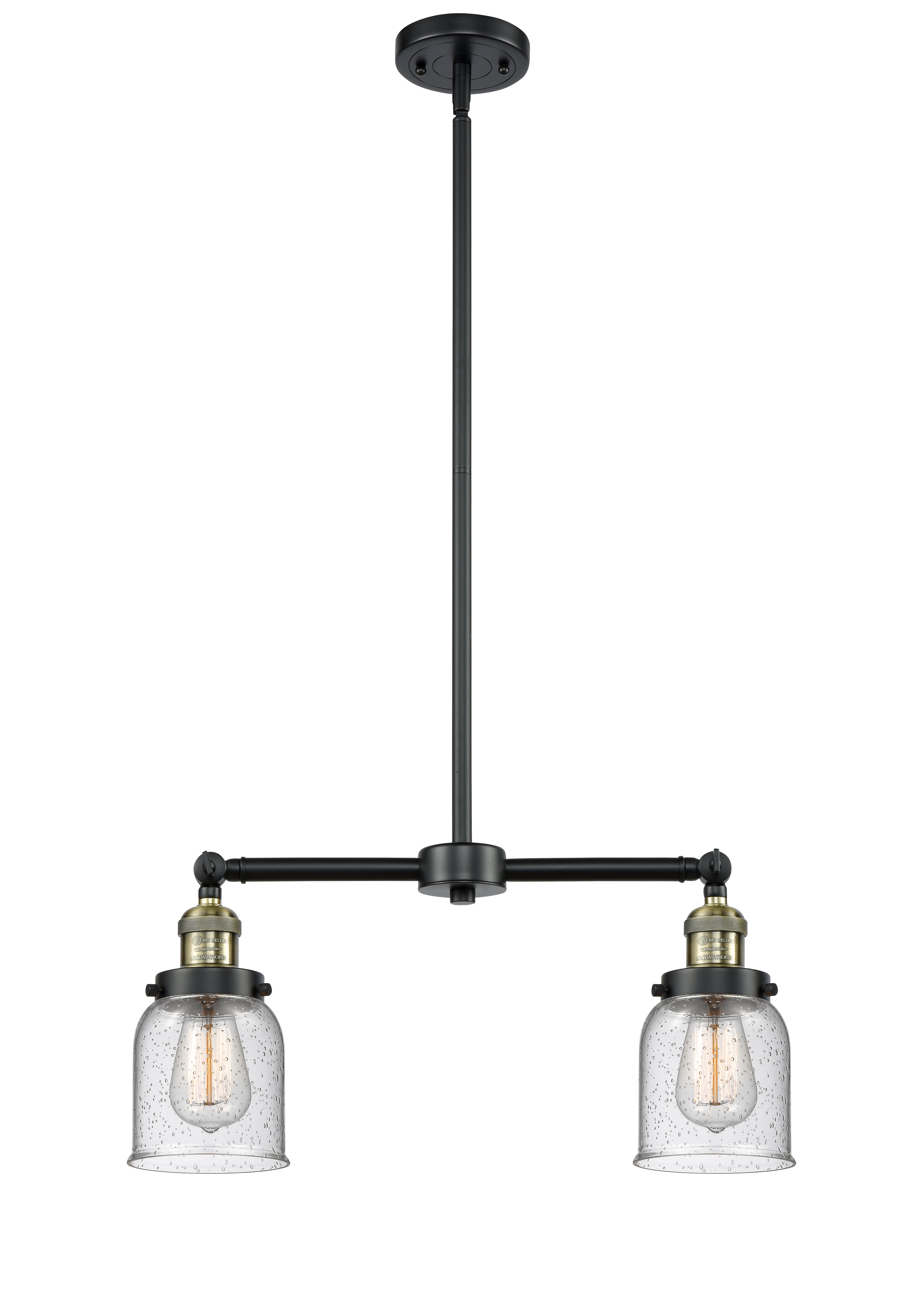 Franklin Restoration Brass Glass Island Light