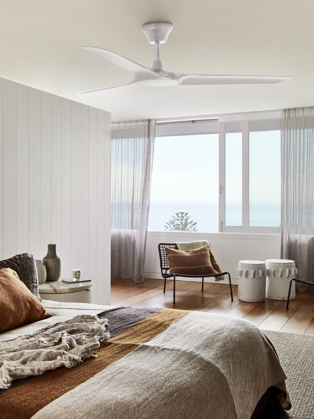 Abyss 56 Inch Wet Rated DC Fan White IP66