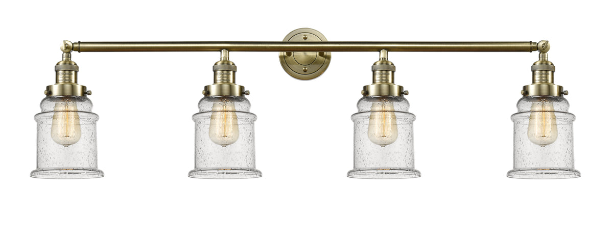Canton 42-Inch 4-Light Bath Vanity Light with LED Bulbs 6-Inch Shade