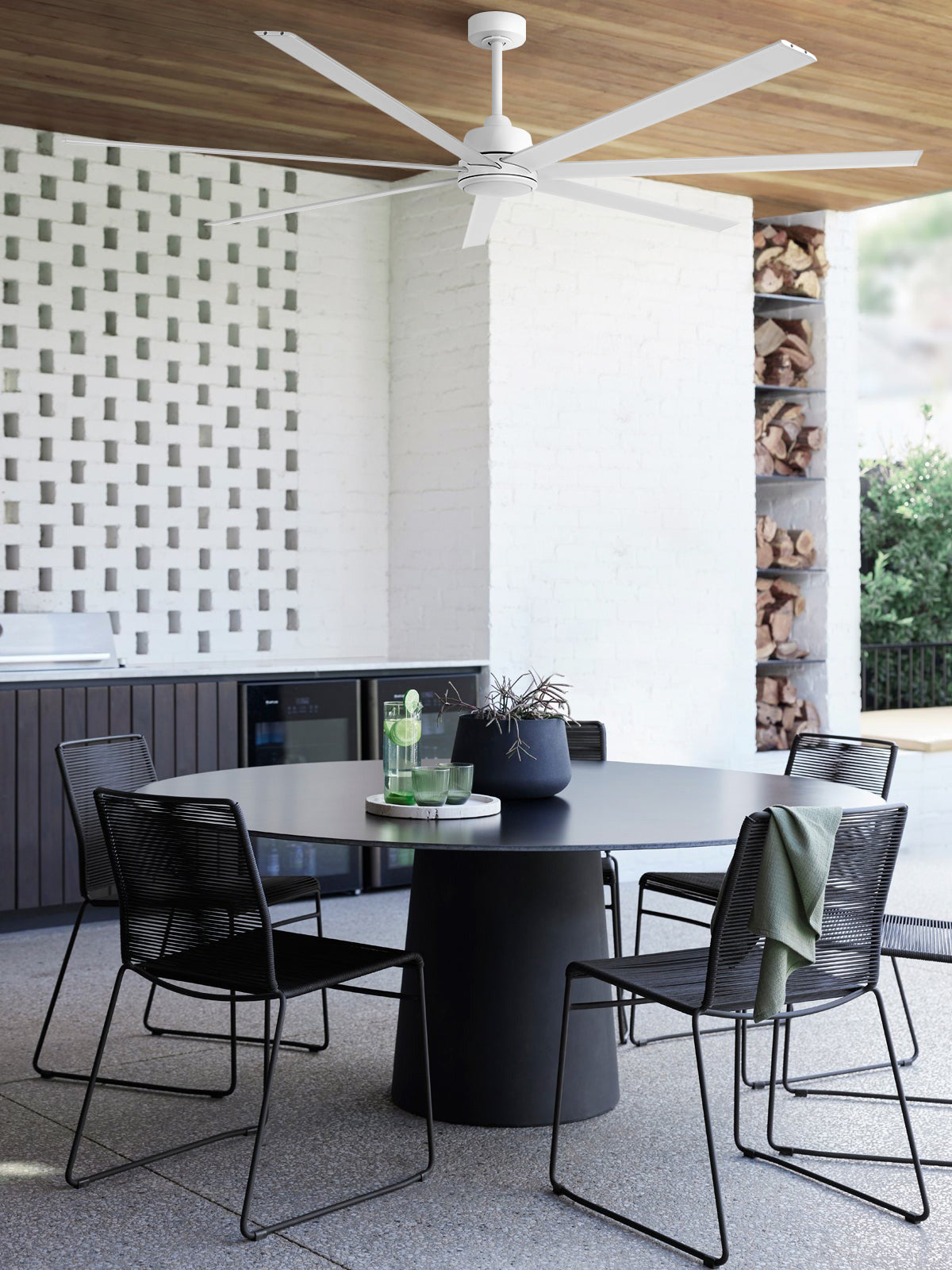 Atlanta 72 Inch White Fan with LED Light and Remote