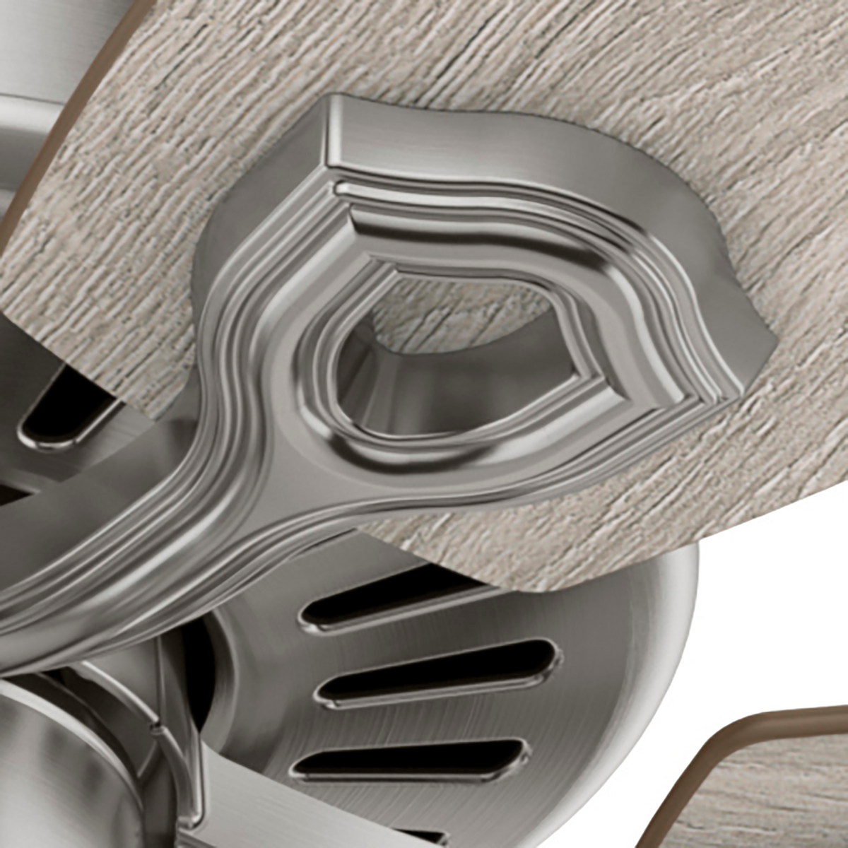 52 inch Builder Brushed Nickel Ceiling Fan with LED Light Kit
