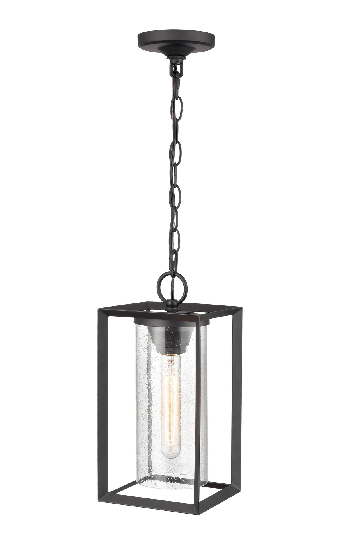 13.5'' Wheatland Powder Coated Black 1 Light Hanging Lantern