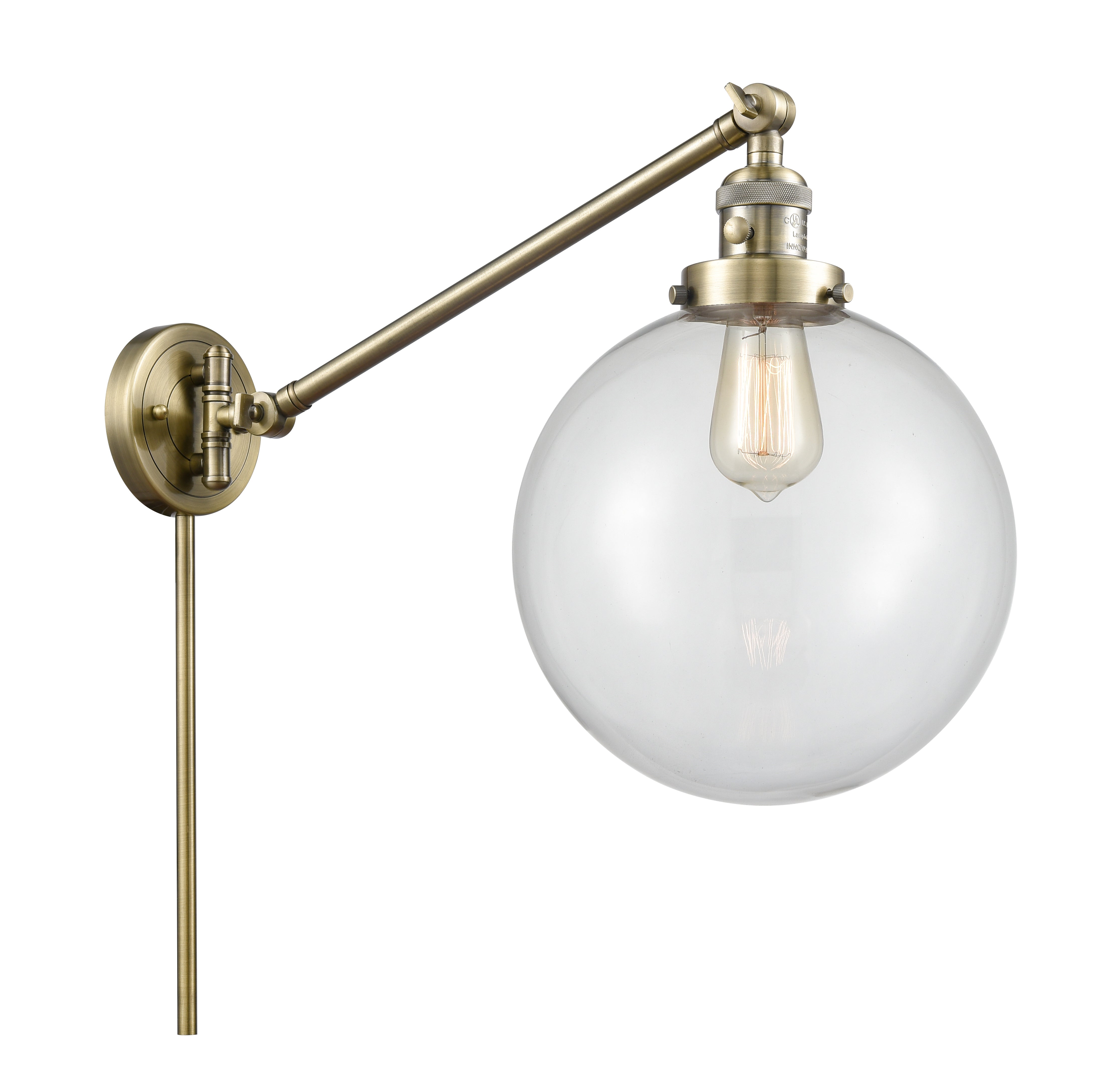 Franklin Restoration Swing Arm Cast Brass