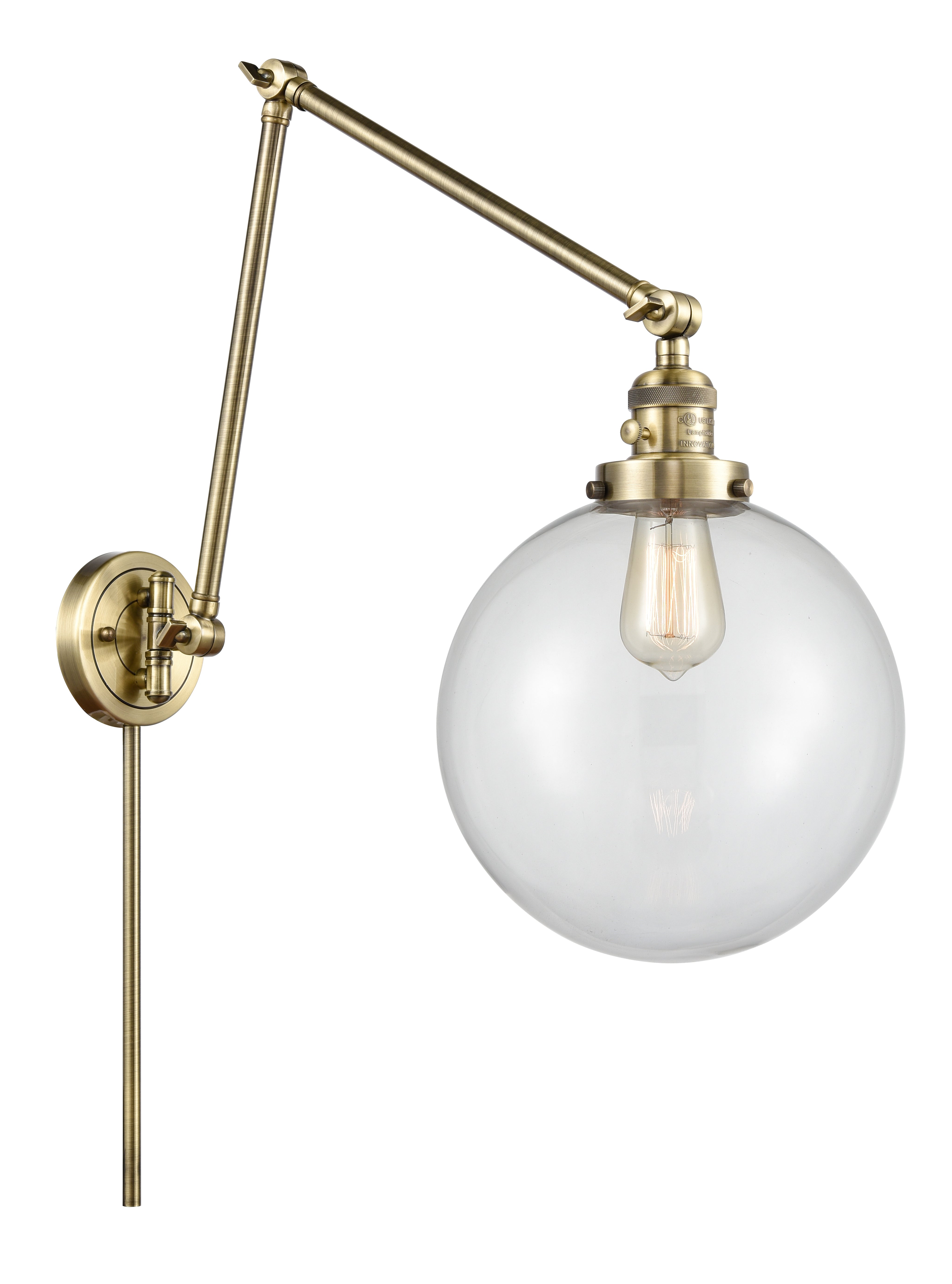 Franklin Restoration Swing Arm Cast Brass
