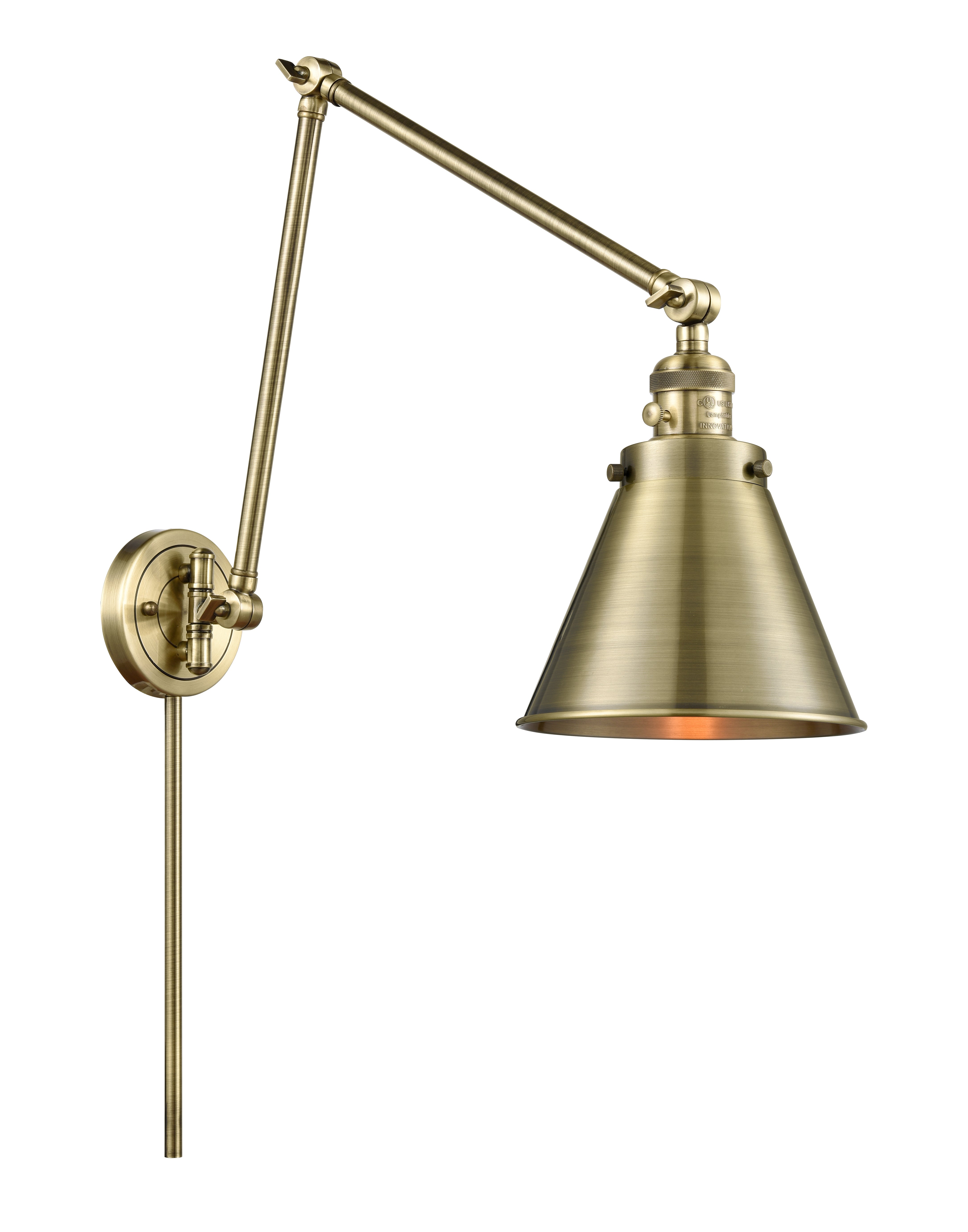 Franklin Restoration Swing Arm Cast Brass