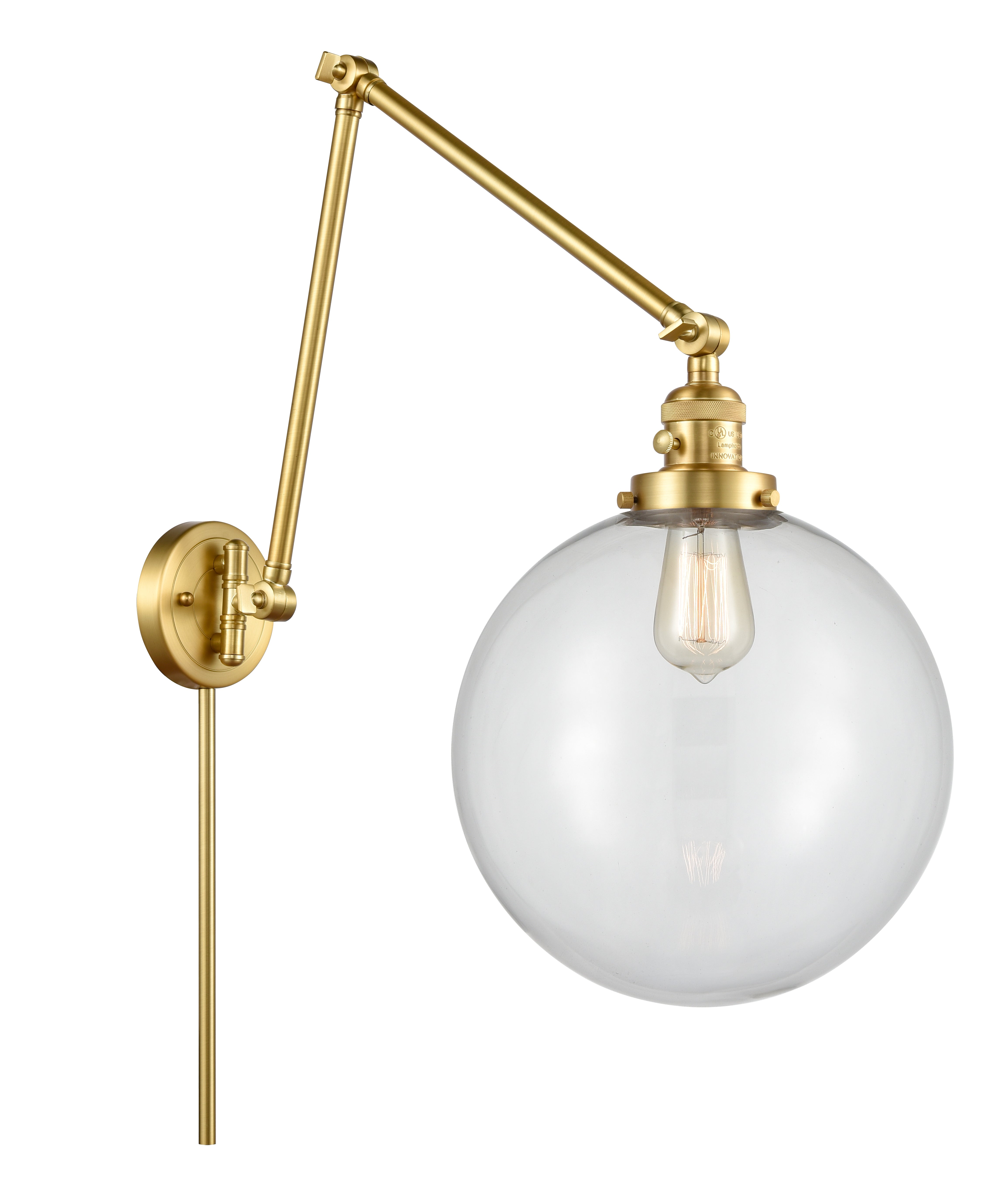 Franklin Restoration Swing Arm Cast Brass