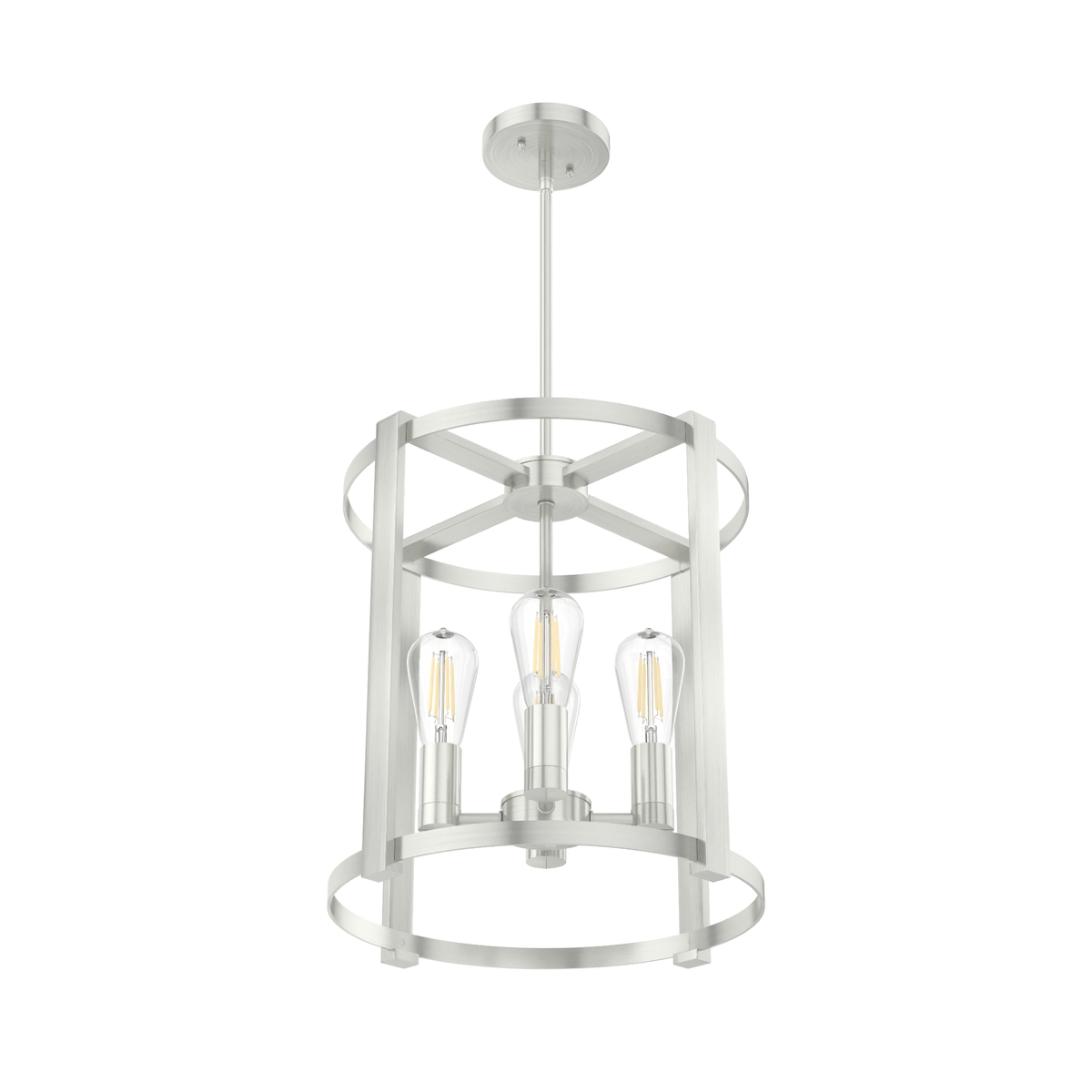 Astwood 16-inch 4-light Brushed Nickel Drum Chandelier