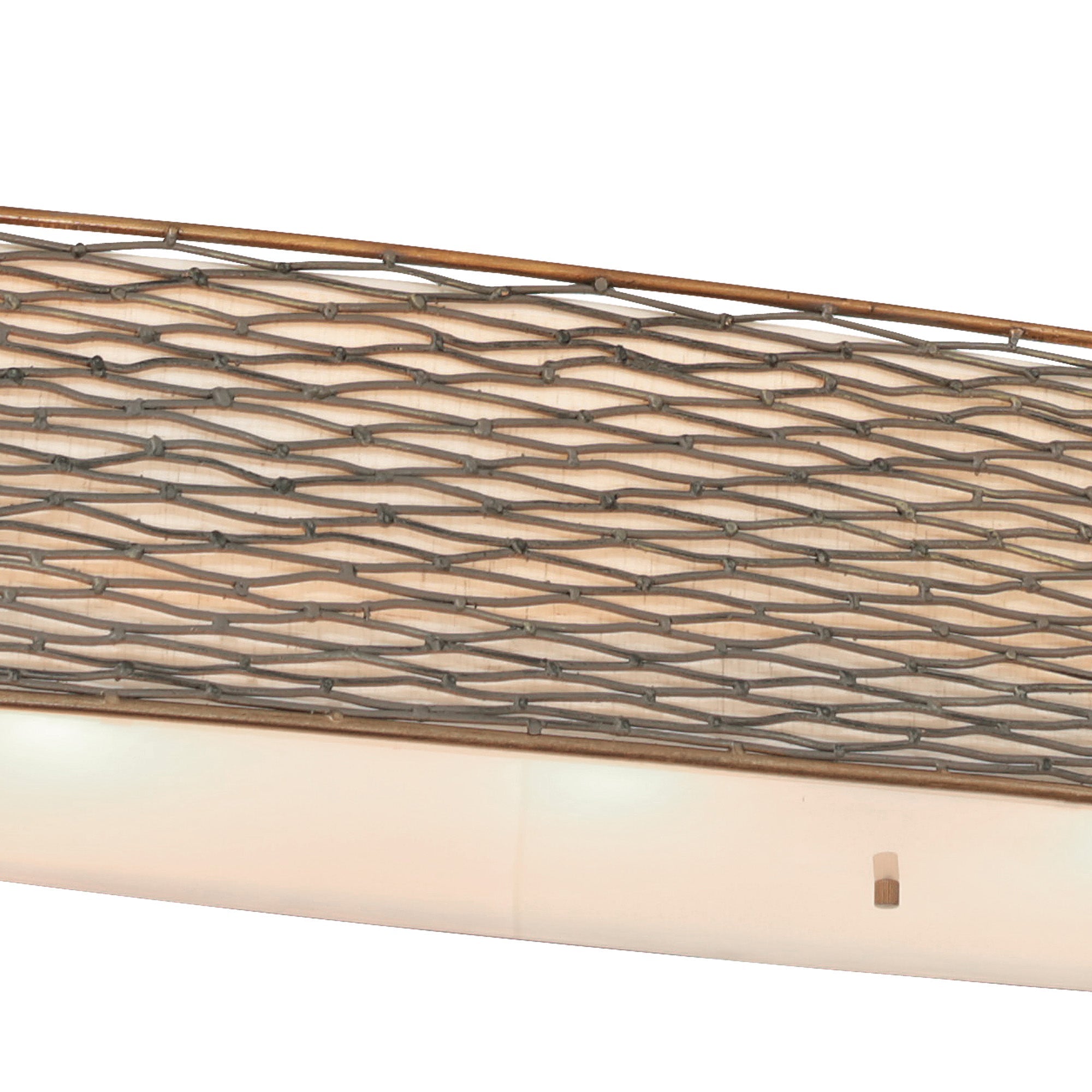 Flow 6 Light Oval Linear Pendant w/Fabric Shade