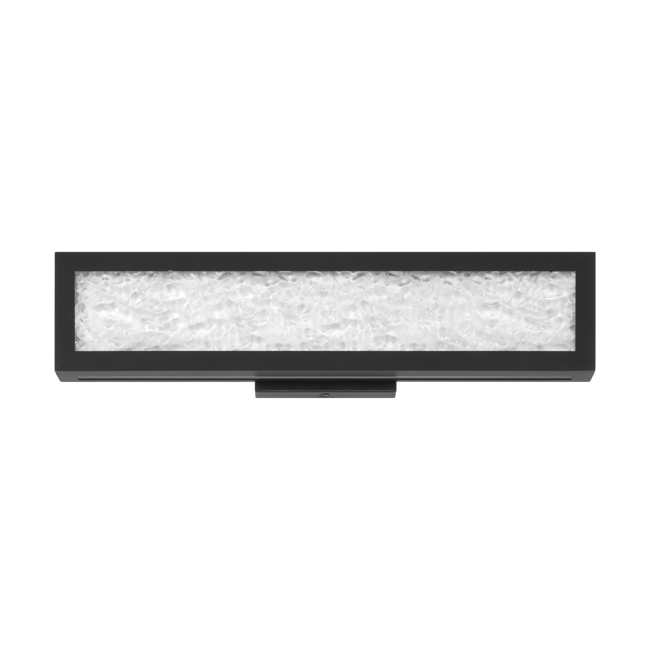 Courtney 18-inch Textured Black 5CCT LED Vanity Light with Clear Water Glass