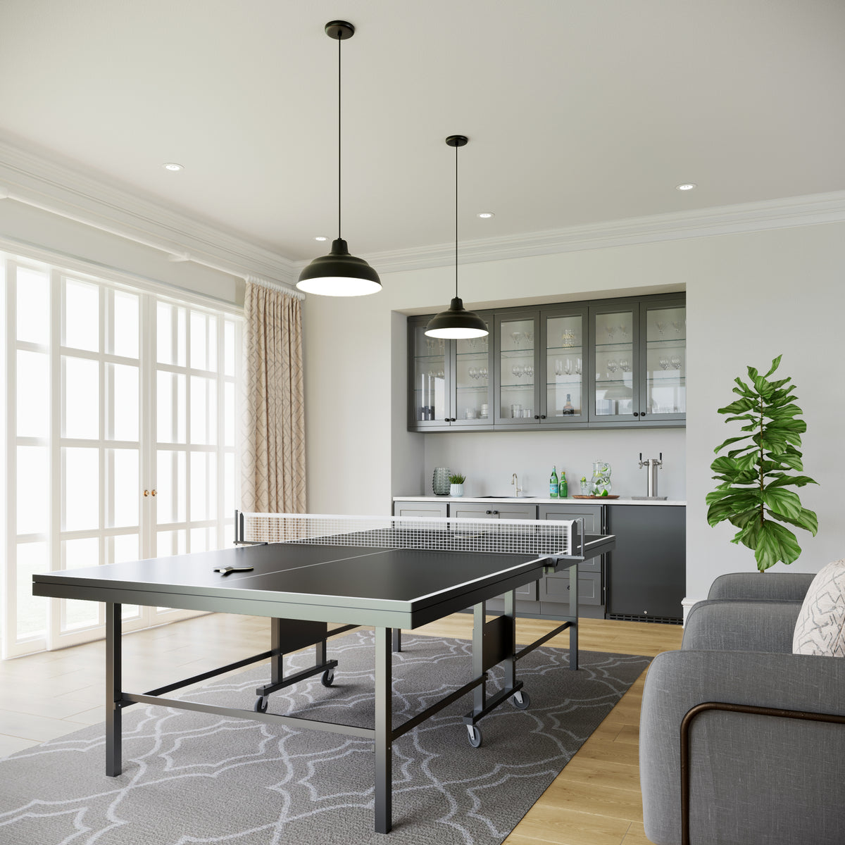 7.25'' R Series Satin Black 1 Light Pendant
