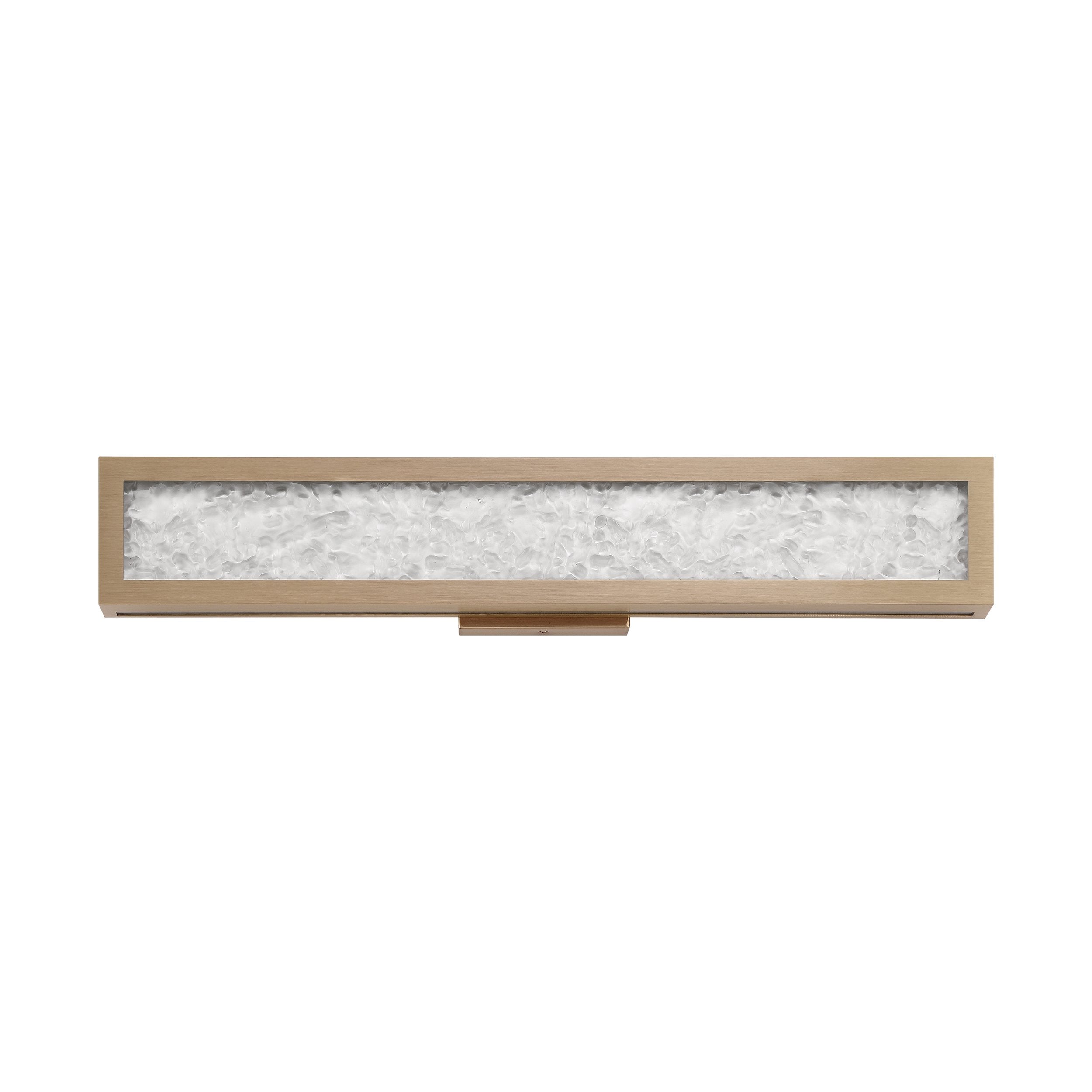Courtney 24-inch Champagne Gold 5CCT LED Vanity Light with Clear Water Glass