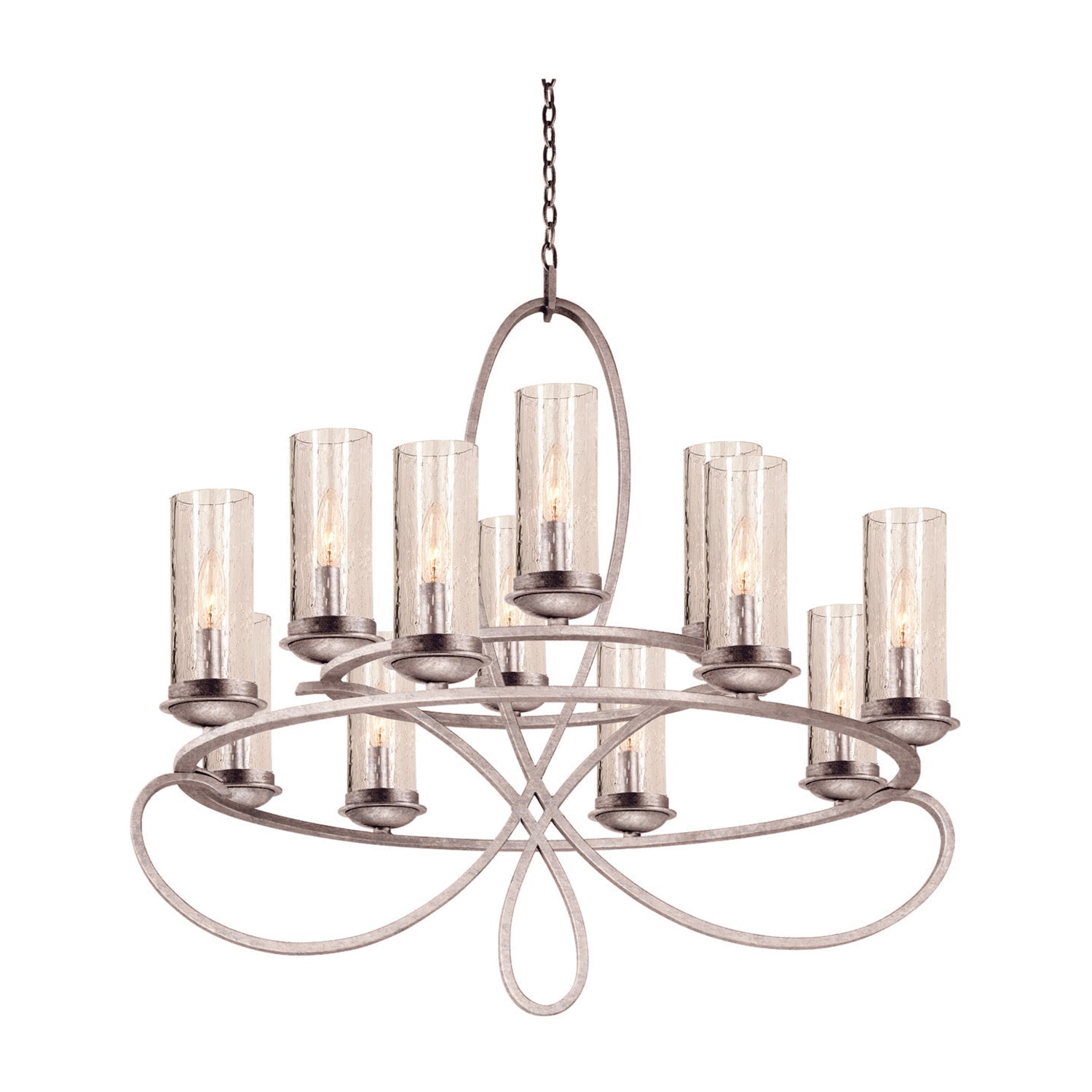 29'' Grayson 12 Light Pearl Silver Chandelier