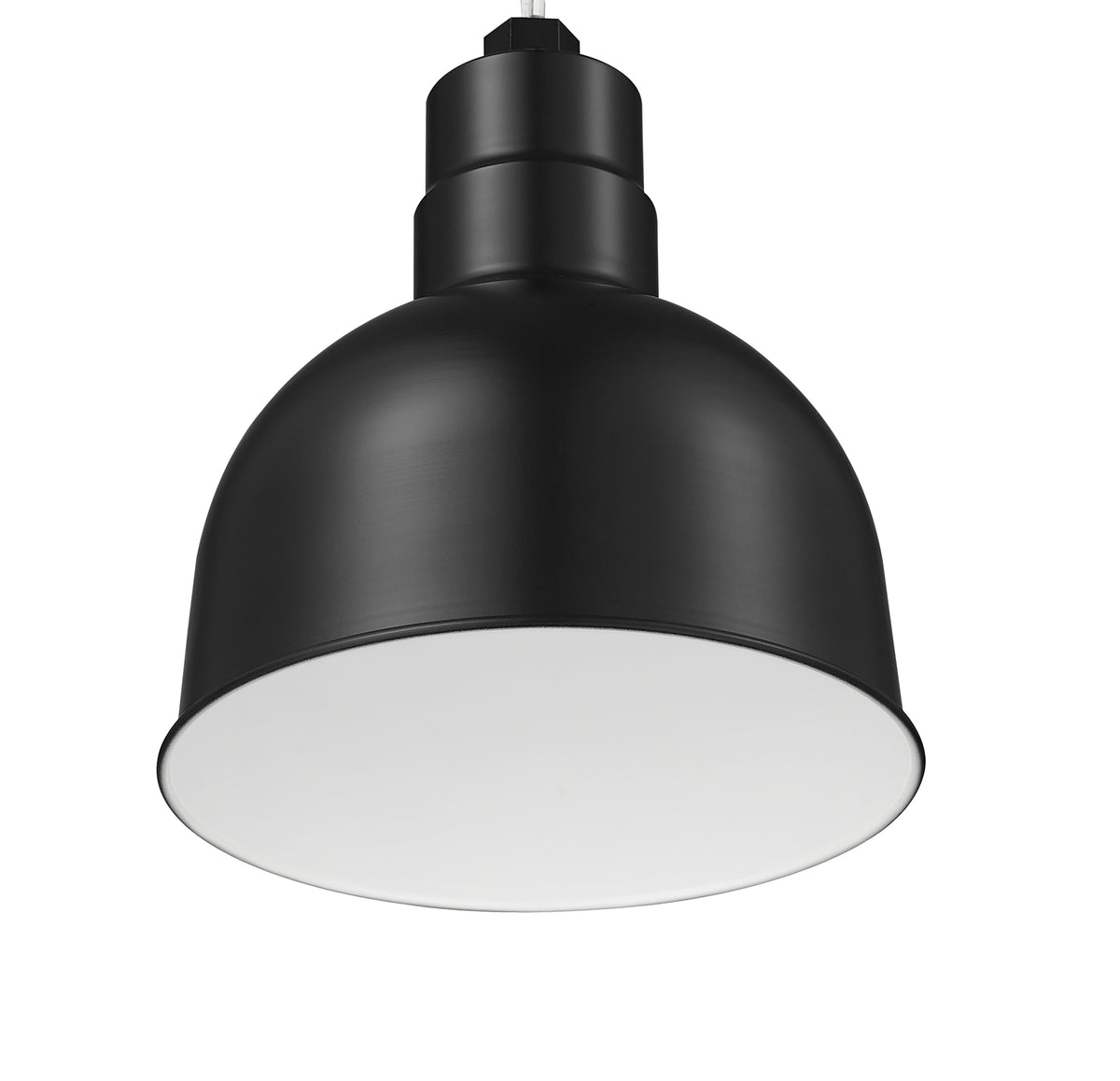 10'' Satin Black Metal R Series Deep Bowl Shade