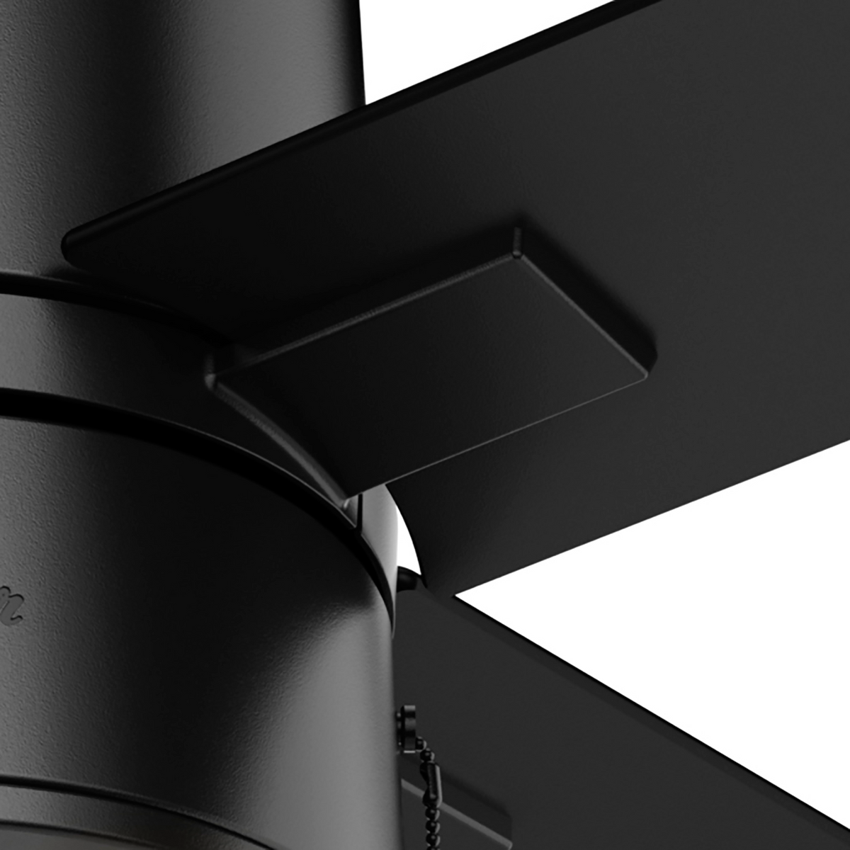 52 inch Beck Matte Black Ceiling Fan with LED Light Kit and Pull Chain